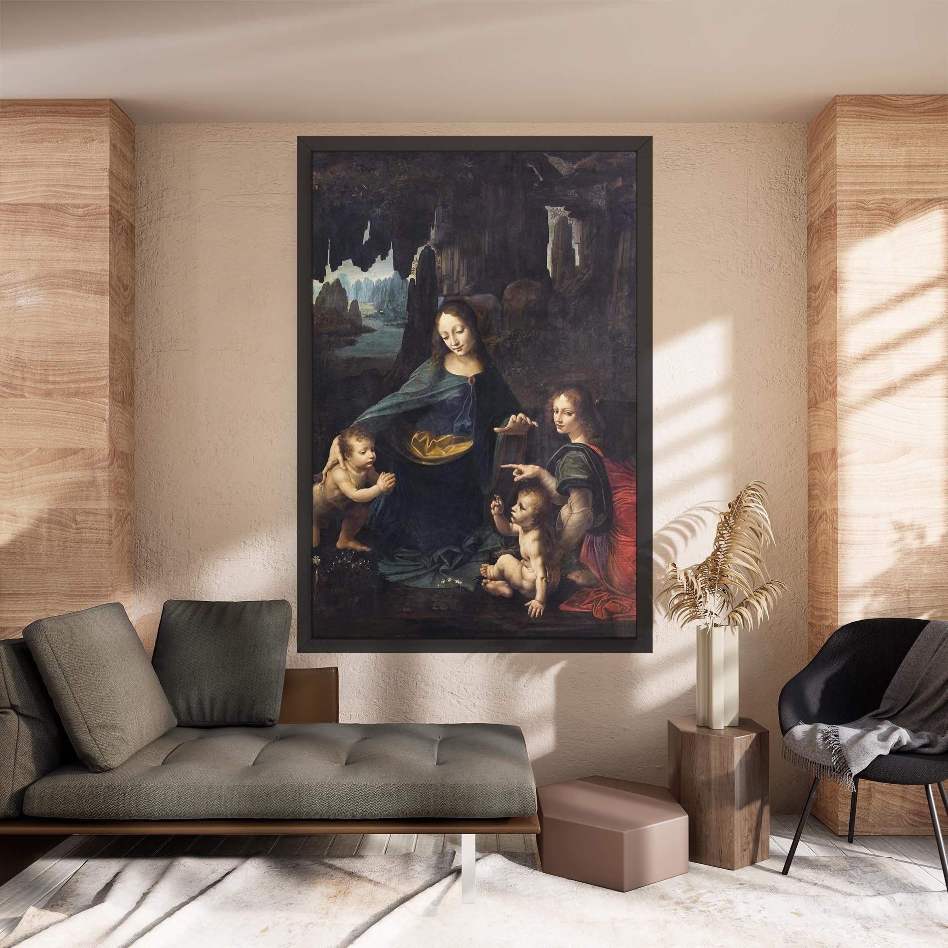 The Virgin Of The Rocks Leonardo Da Vinci mockup 8