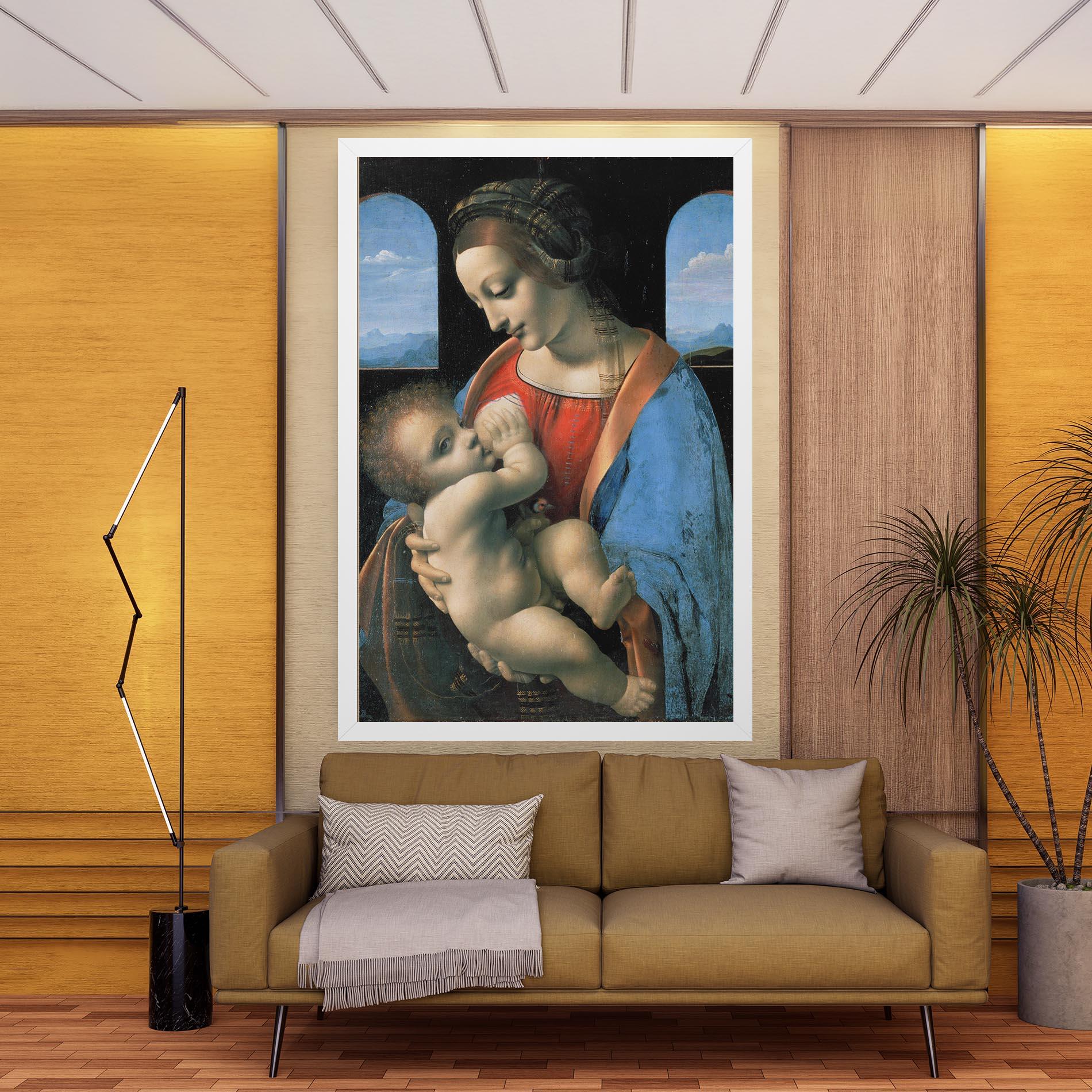 Vászonkép Leonardo Da Vinci Attributed Madonna Litta mockup 9