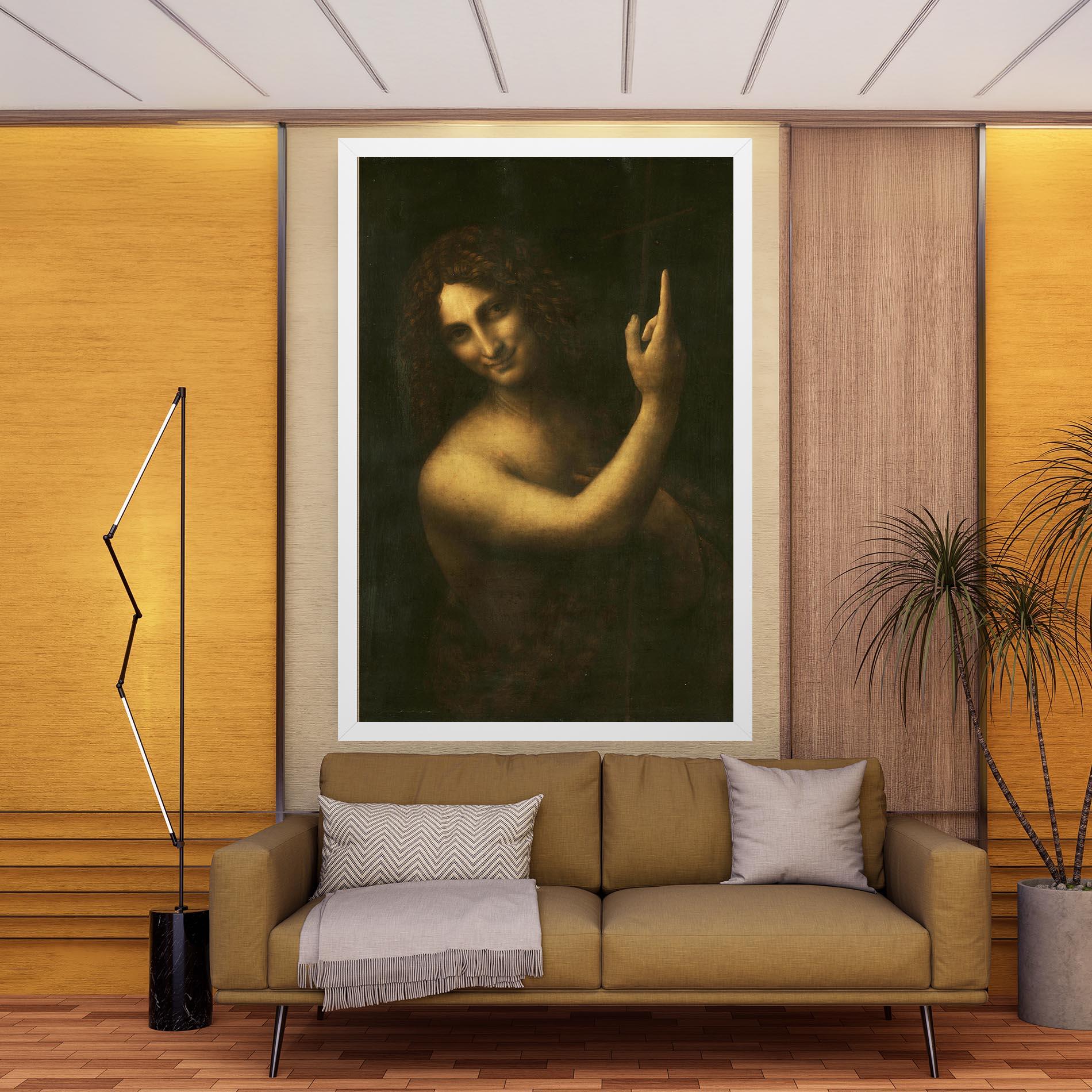 Vászonkép Seonardo Da Vinci Saint John The Baptist mockup 9