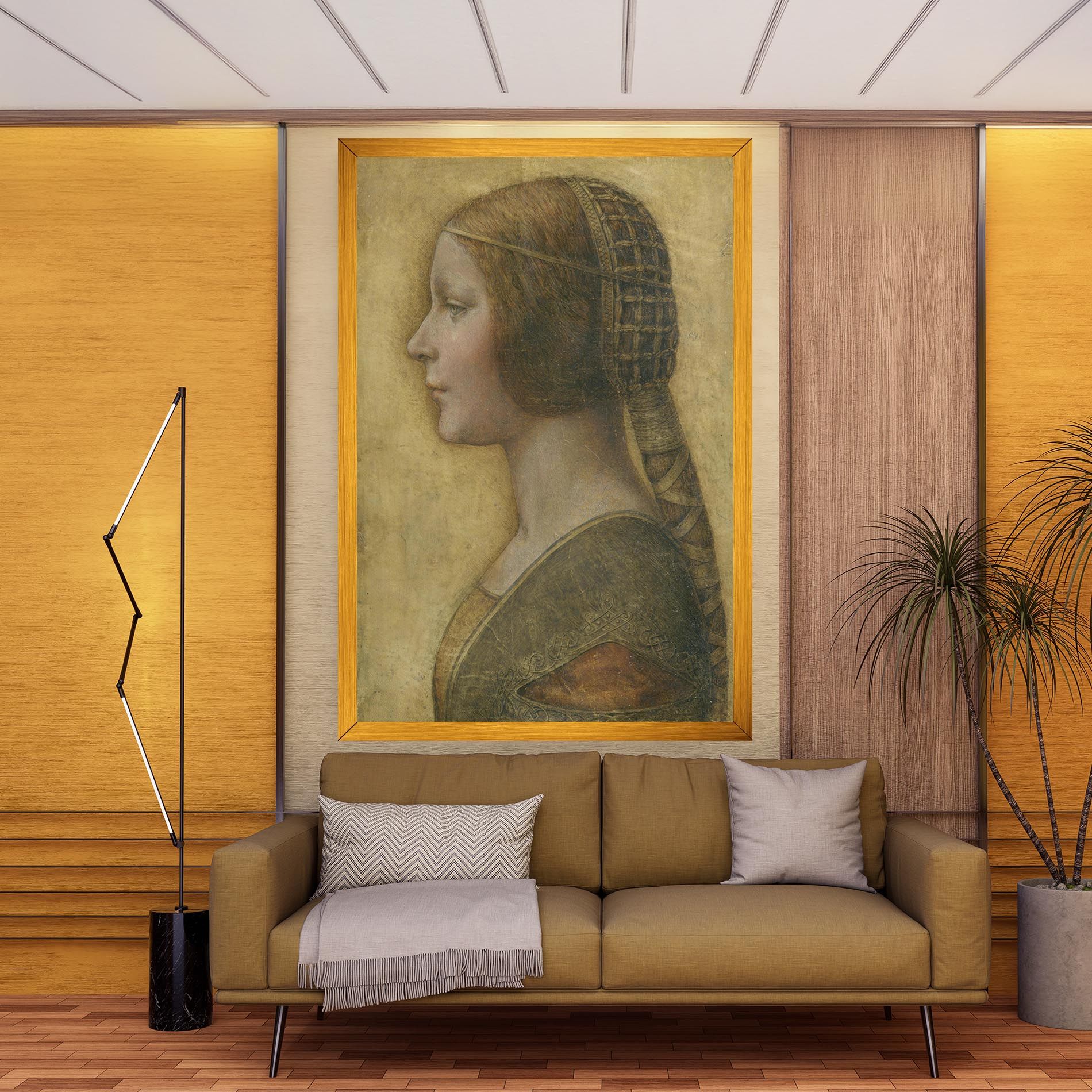 Profile Of A Young Fiancee Da Vinci mockup 9