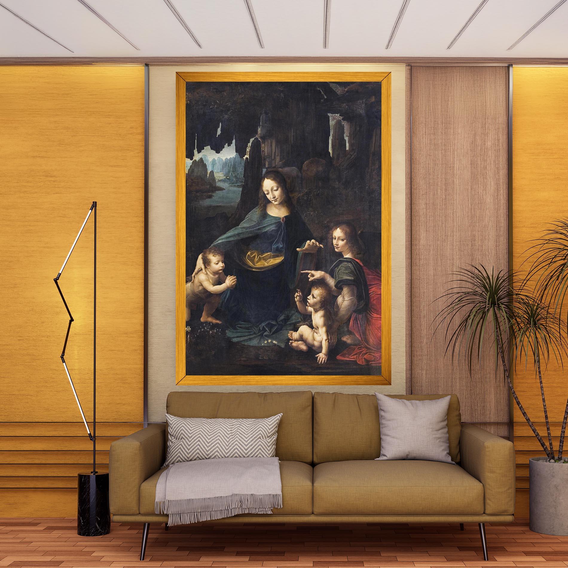 Vászonkép The Virgin Of The Rocks Leonardo Da Vinci mockup 9