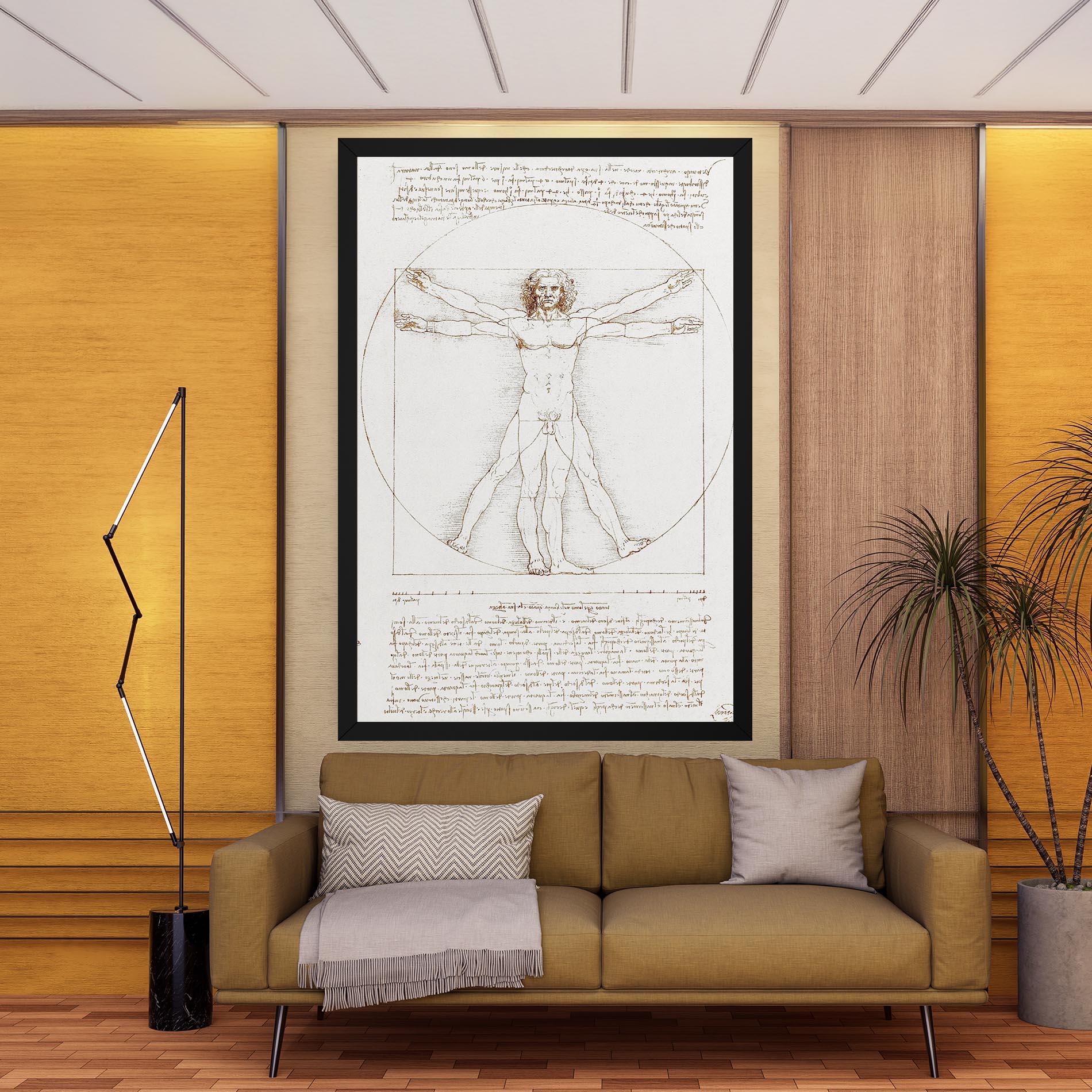 Vászonkép Leonardo Da Vinci's Vitruvian Man mockup 9
