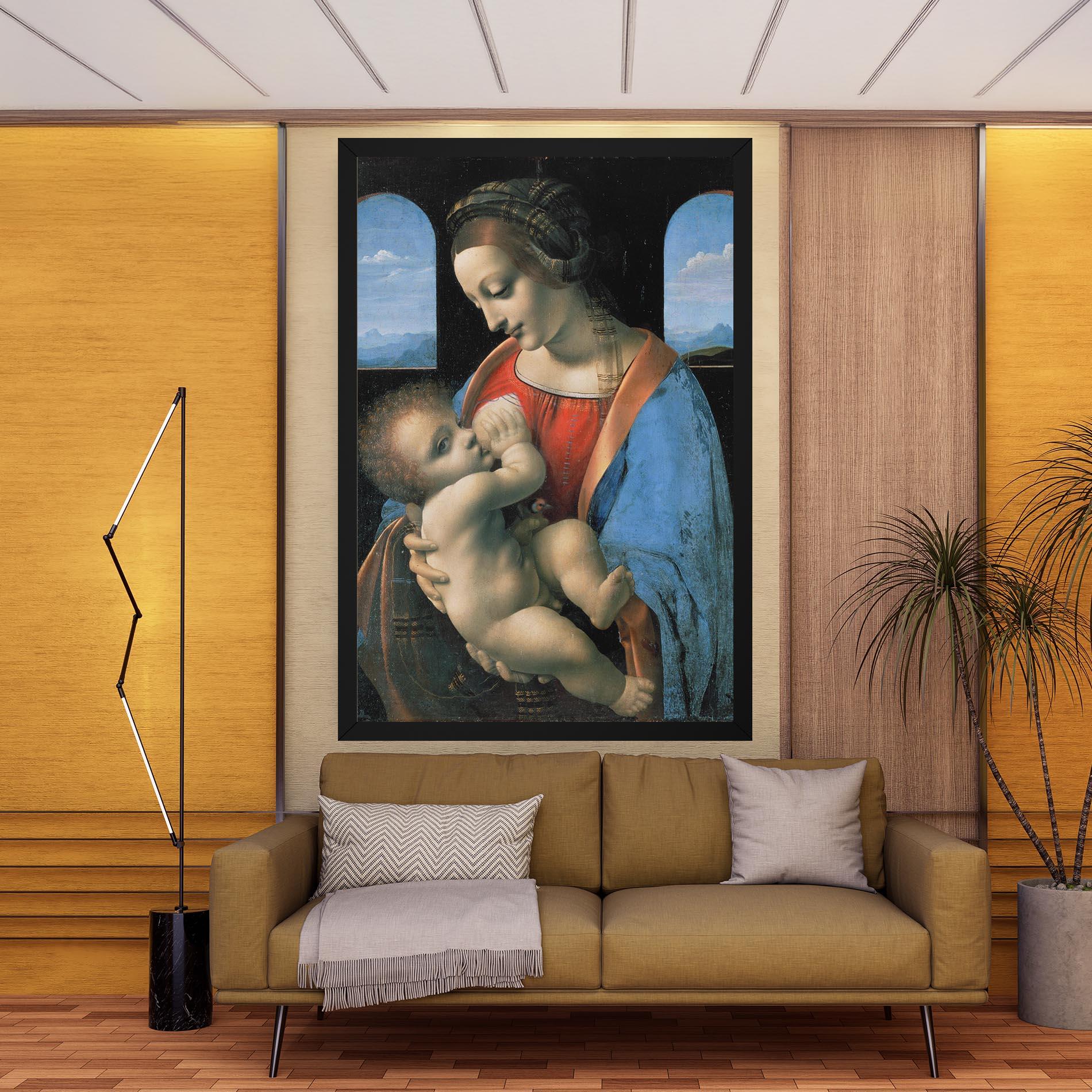 Vászonkép Leonardo Da Vinci Attributed Madonna Litta mockup 9