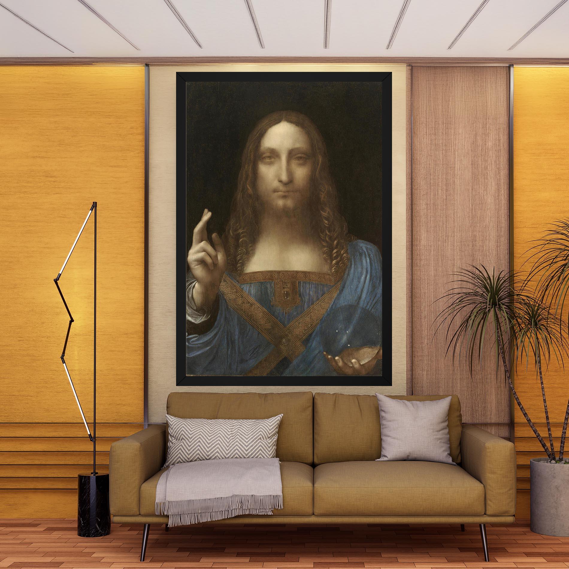 Vászonkép Leonardo Da Vinci Salvator Mundi mockup 9