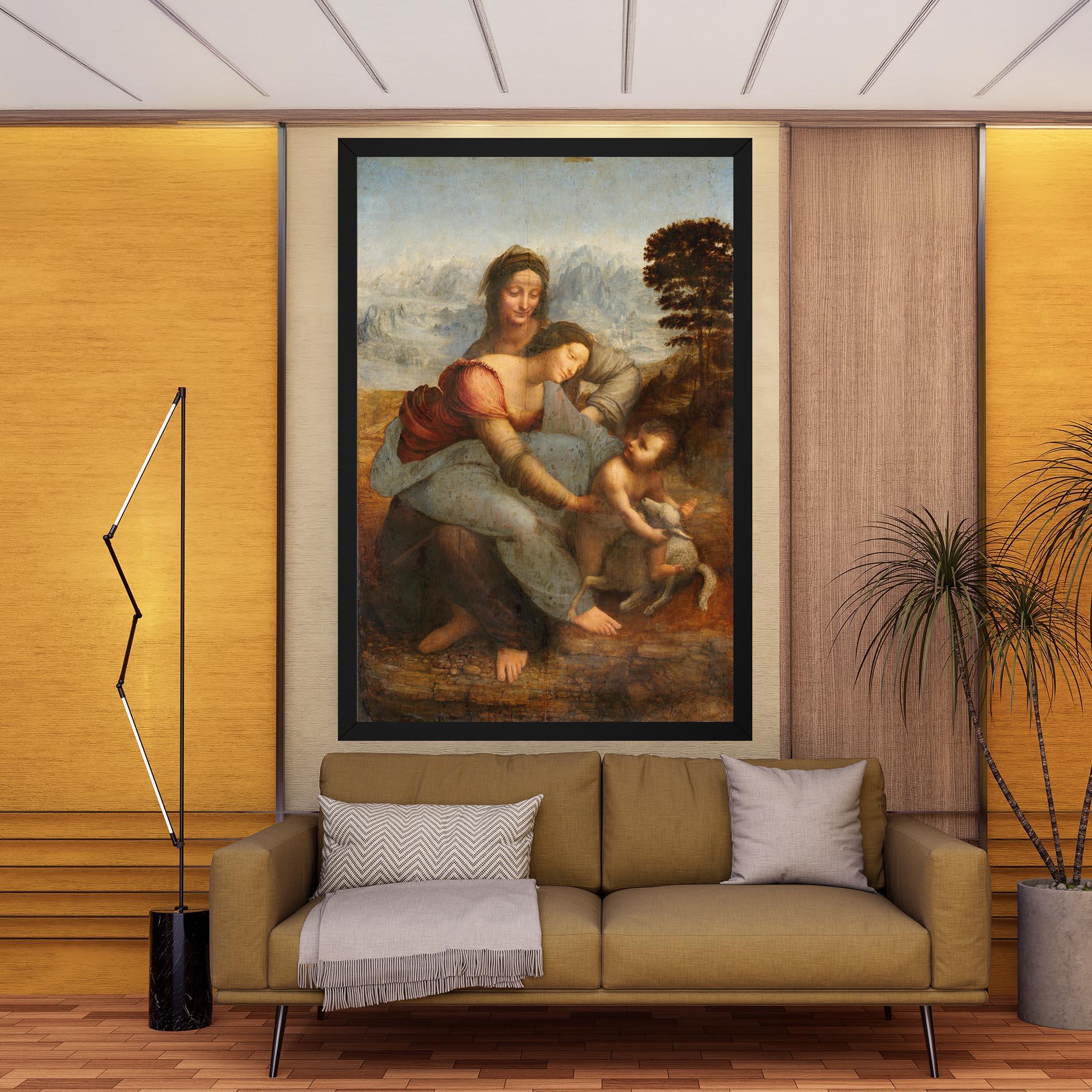 Vászonkép Leonardo Da Vinci Virgin And Child With St Anne mockup 9