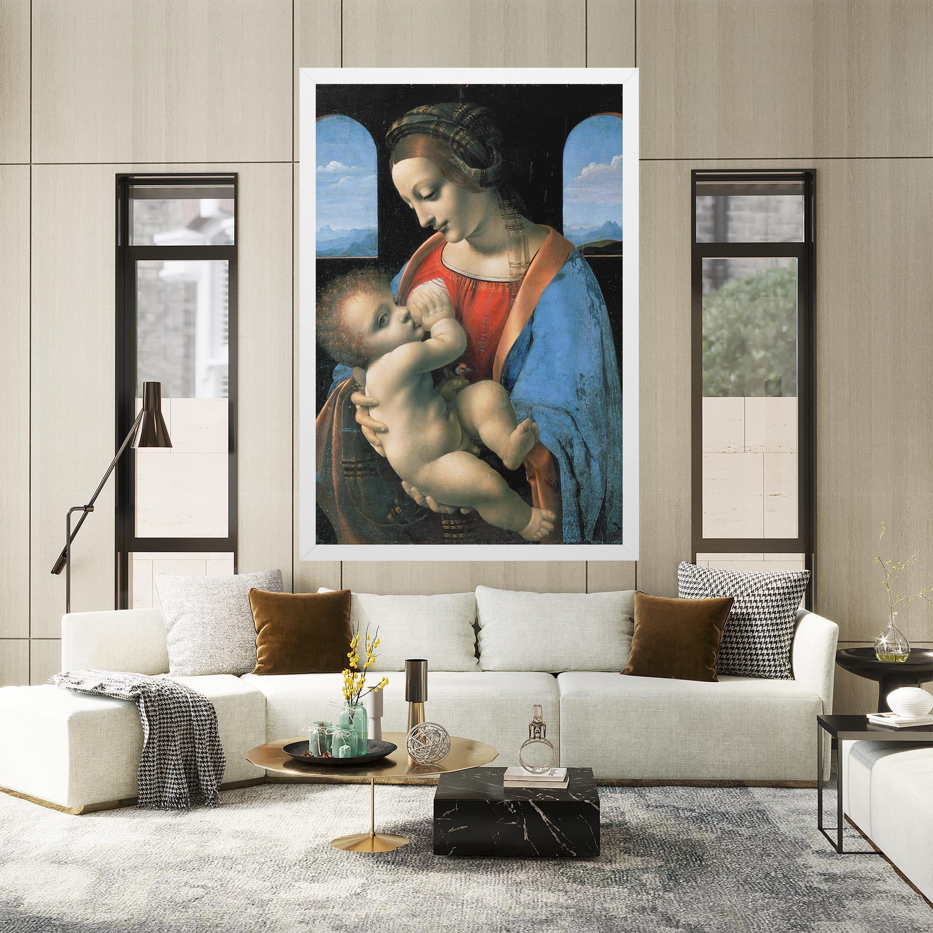 Vászonkép Leonardo Da Vinci Attributed Madonna Litta mockup 2
