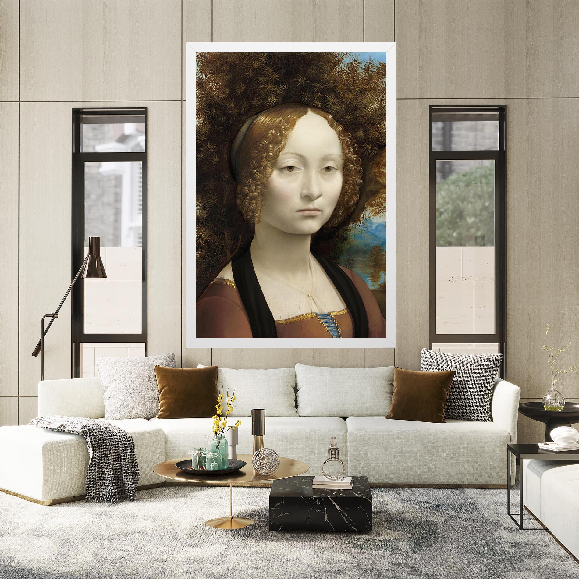 Vászonkép Leonardo Da Vinci Ginevra De Benci mockup 2