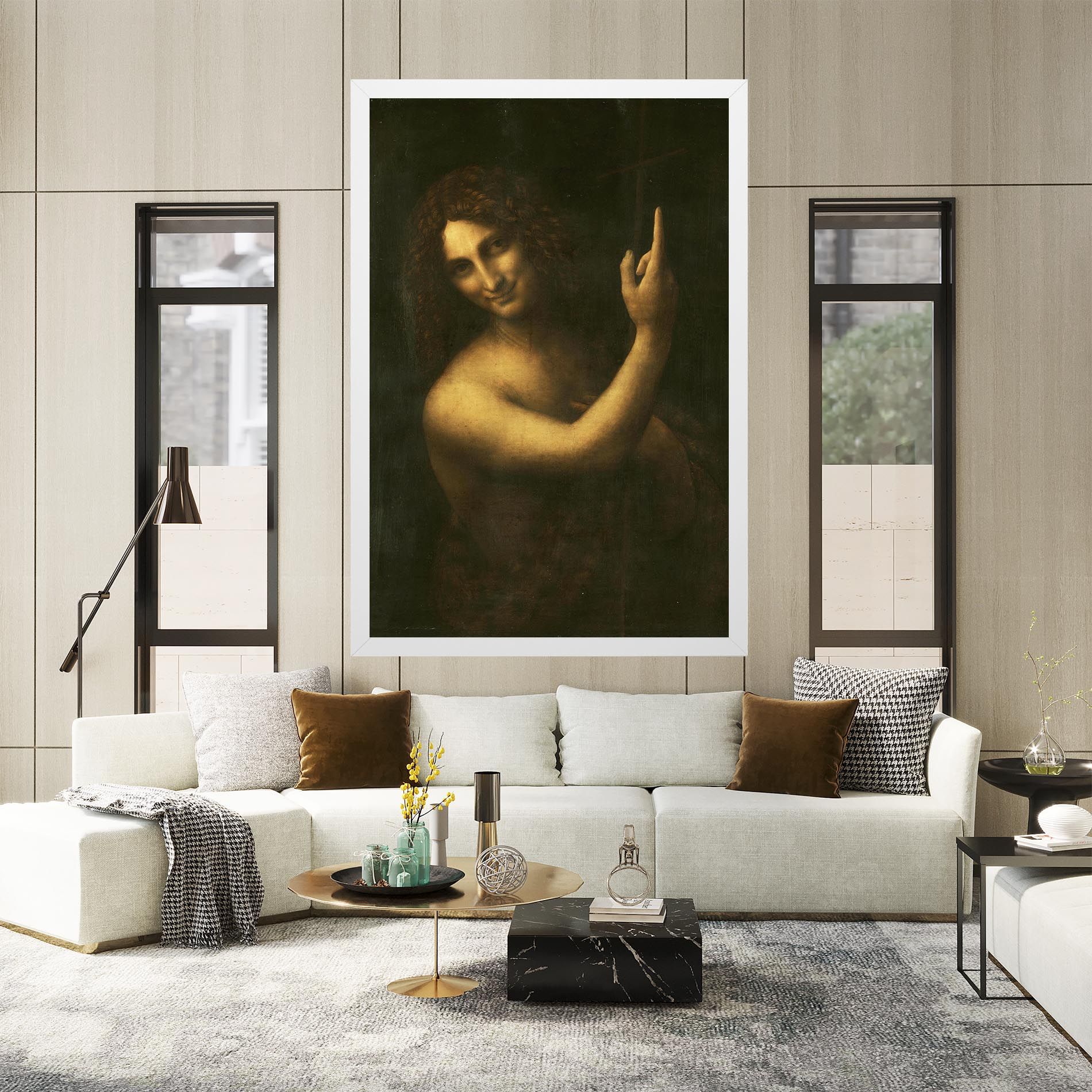 Seonardo Da Vinci Saint John The Baptist mockup 2