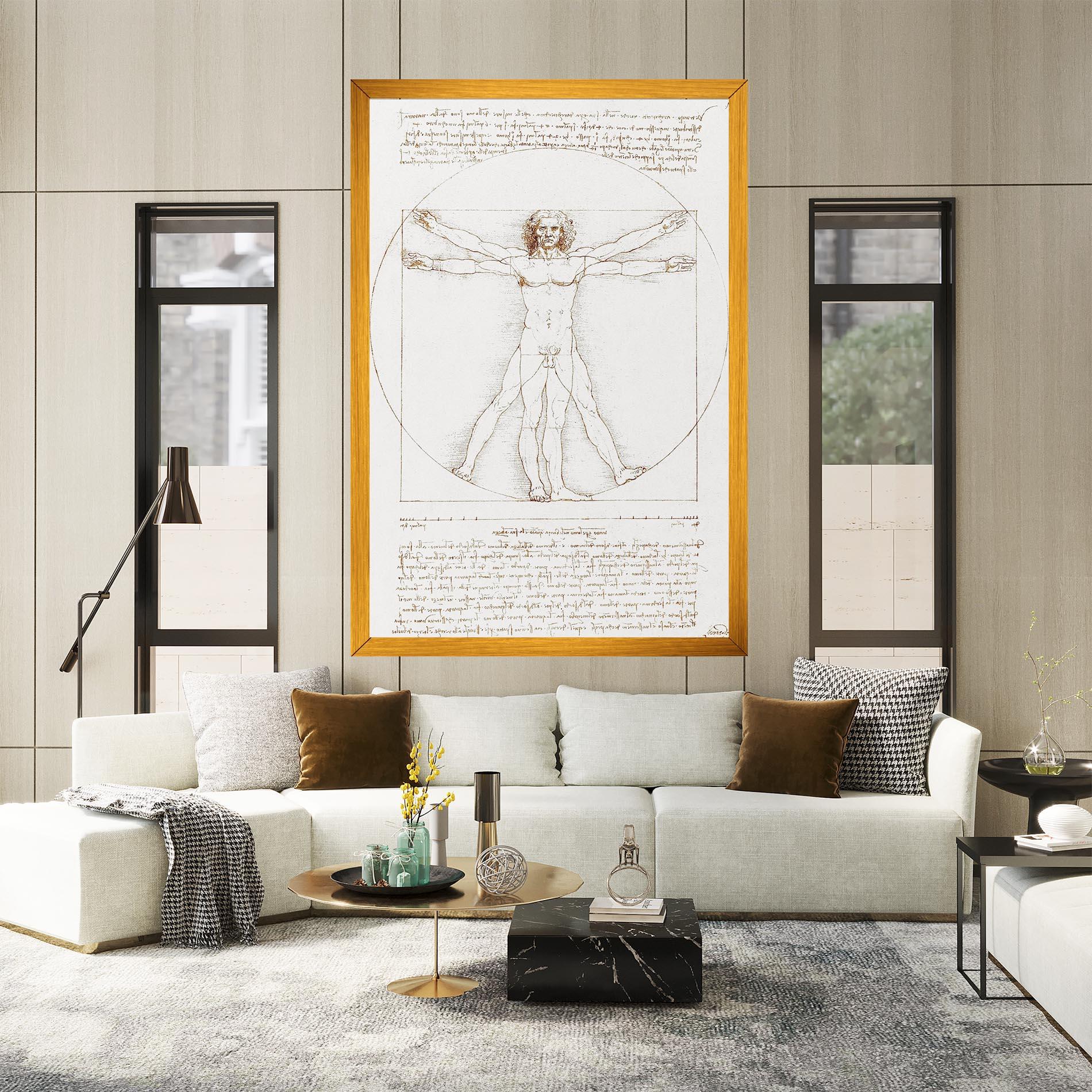 Vászonkép Leonardo Da Vinci's Vitruvian Man mockup 2