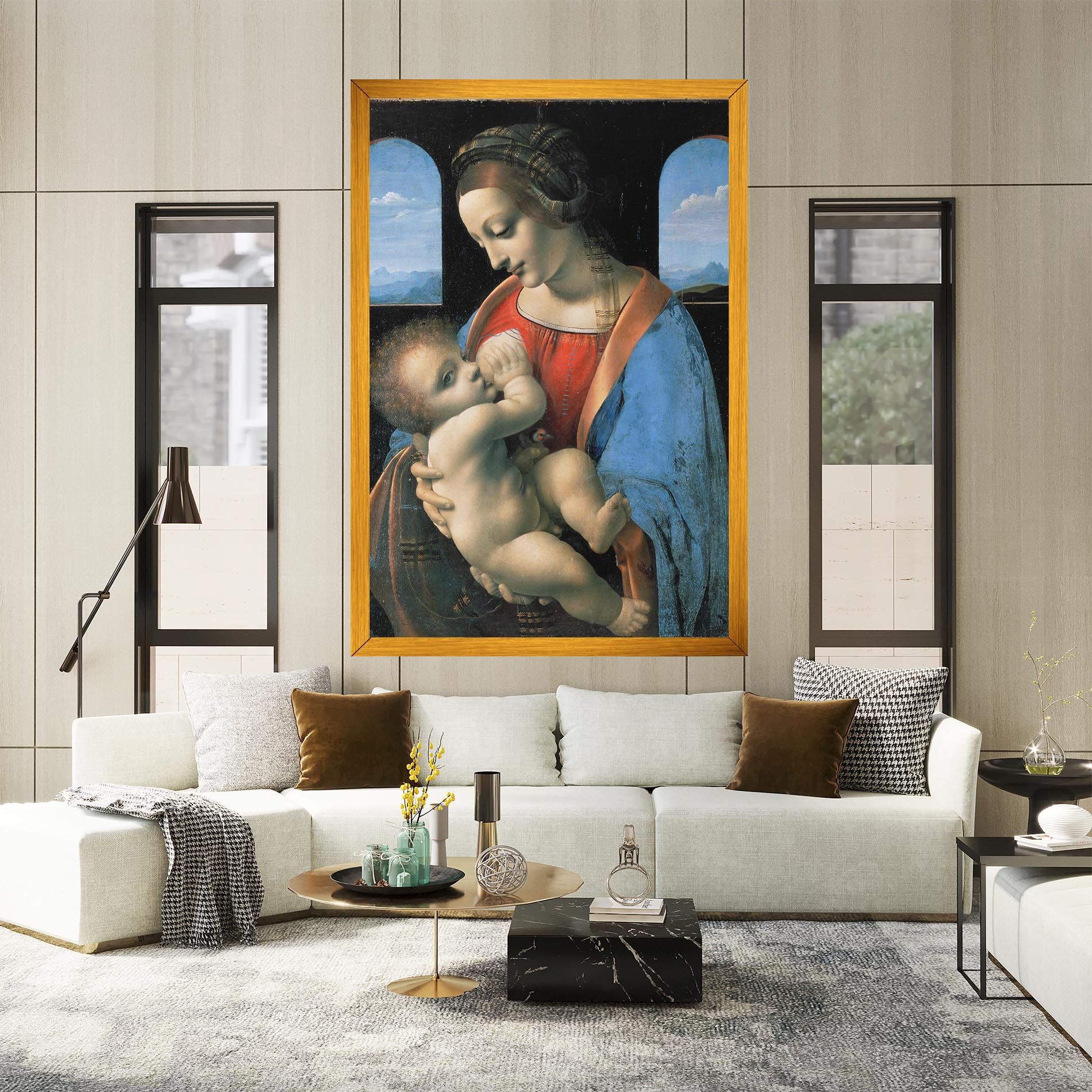 Leonardo Da Vinci Attributed Madonna Litta mockup 2