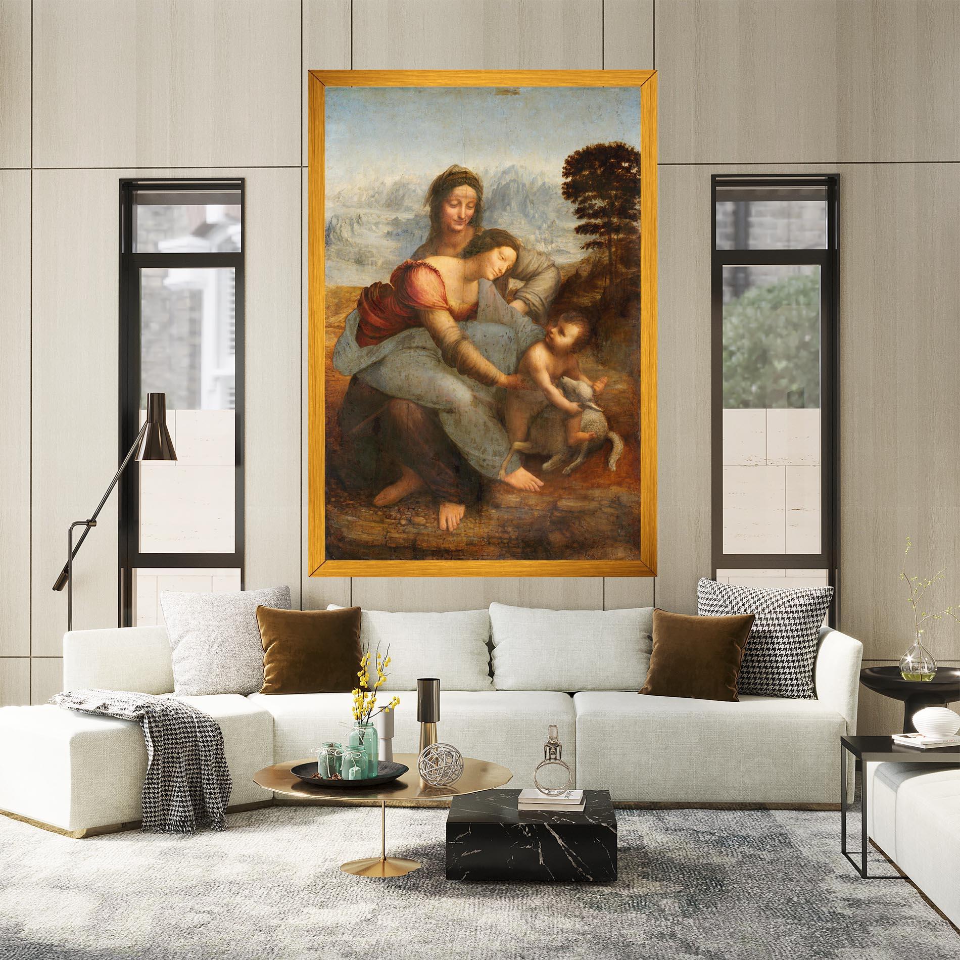 Vászonkép Leonardo Da Vinci Virgin And Child With St Anne mockup 2