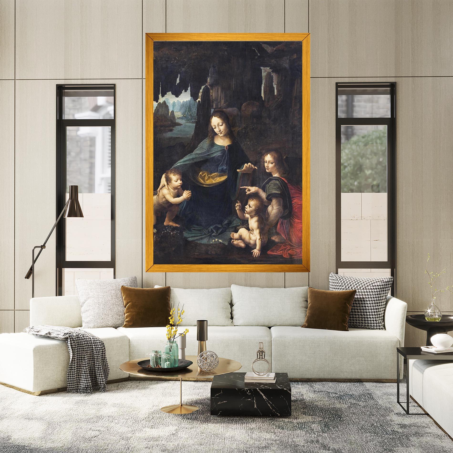 Vászonkép The Virgin Of The Rocks Leonardo Da Vinci mockup 2