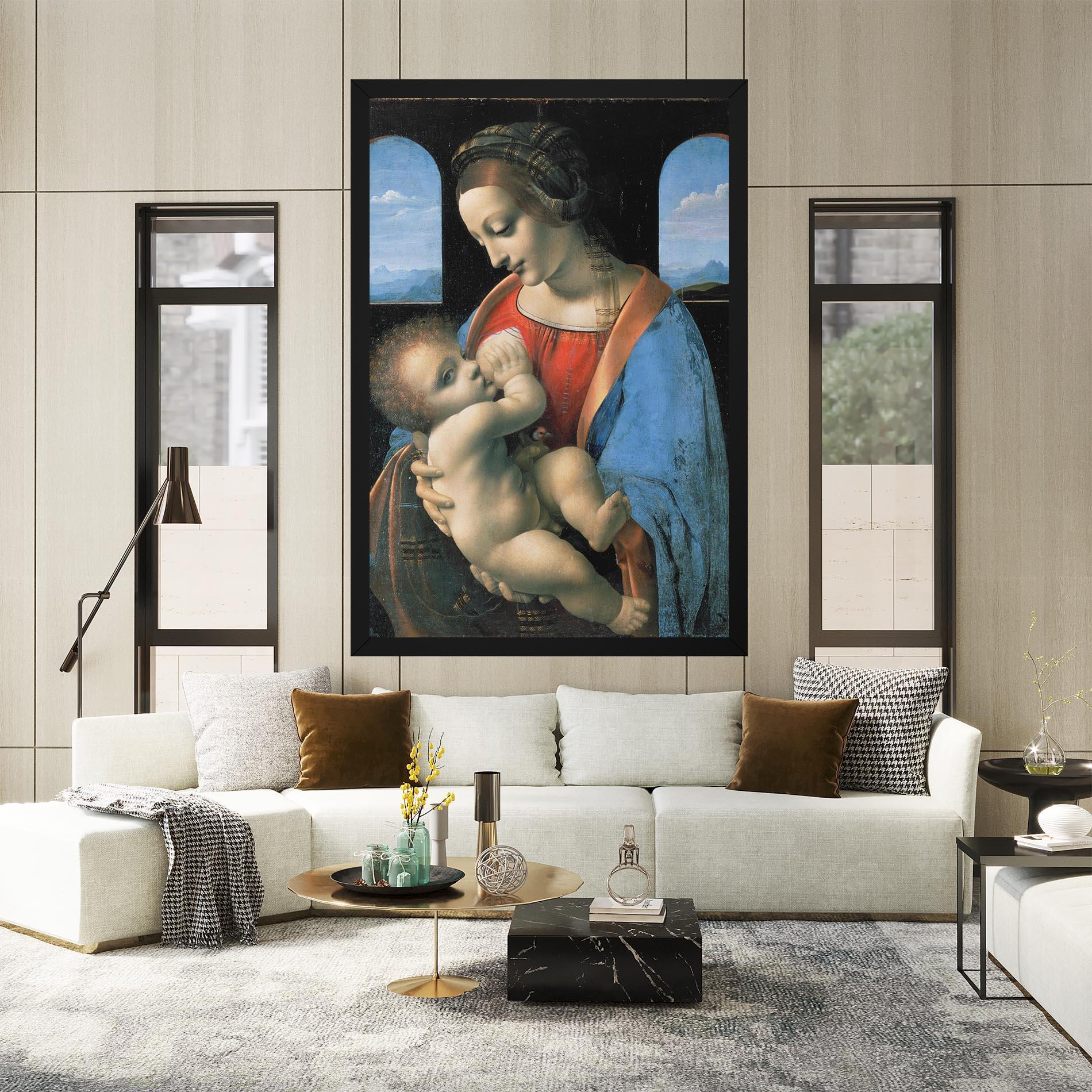 Vászonkép Leonardo Da Vinci Attributed Madonna Litta mockup 2