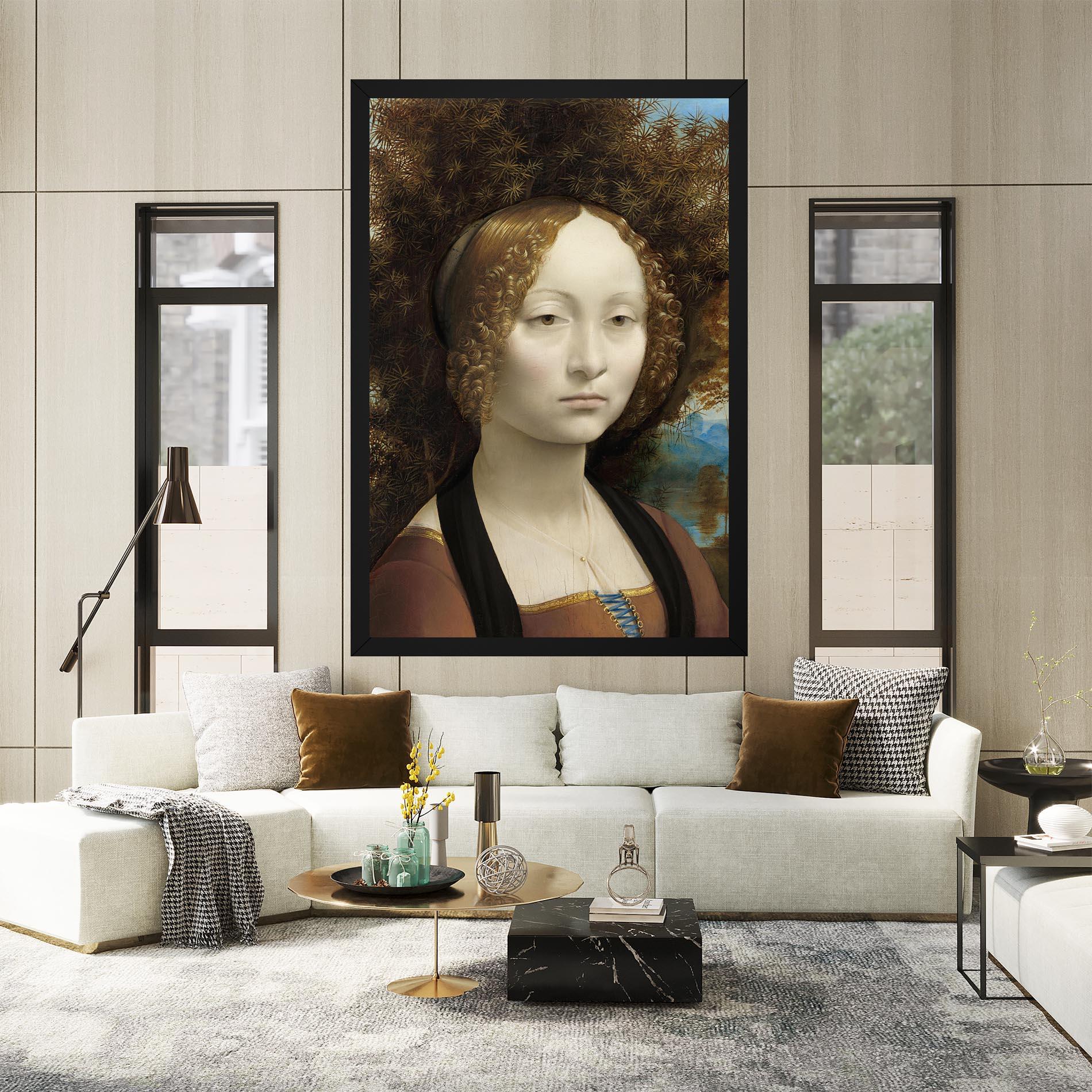 Vászonkép Leonardo Da Vinci Ginevra De Benci mockup 2