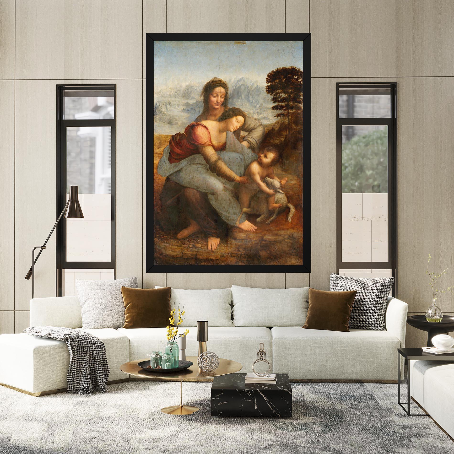 Vászonkép Leonardo Da Vinci Virgin And Child With St Anne mockup 2