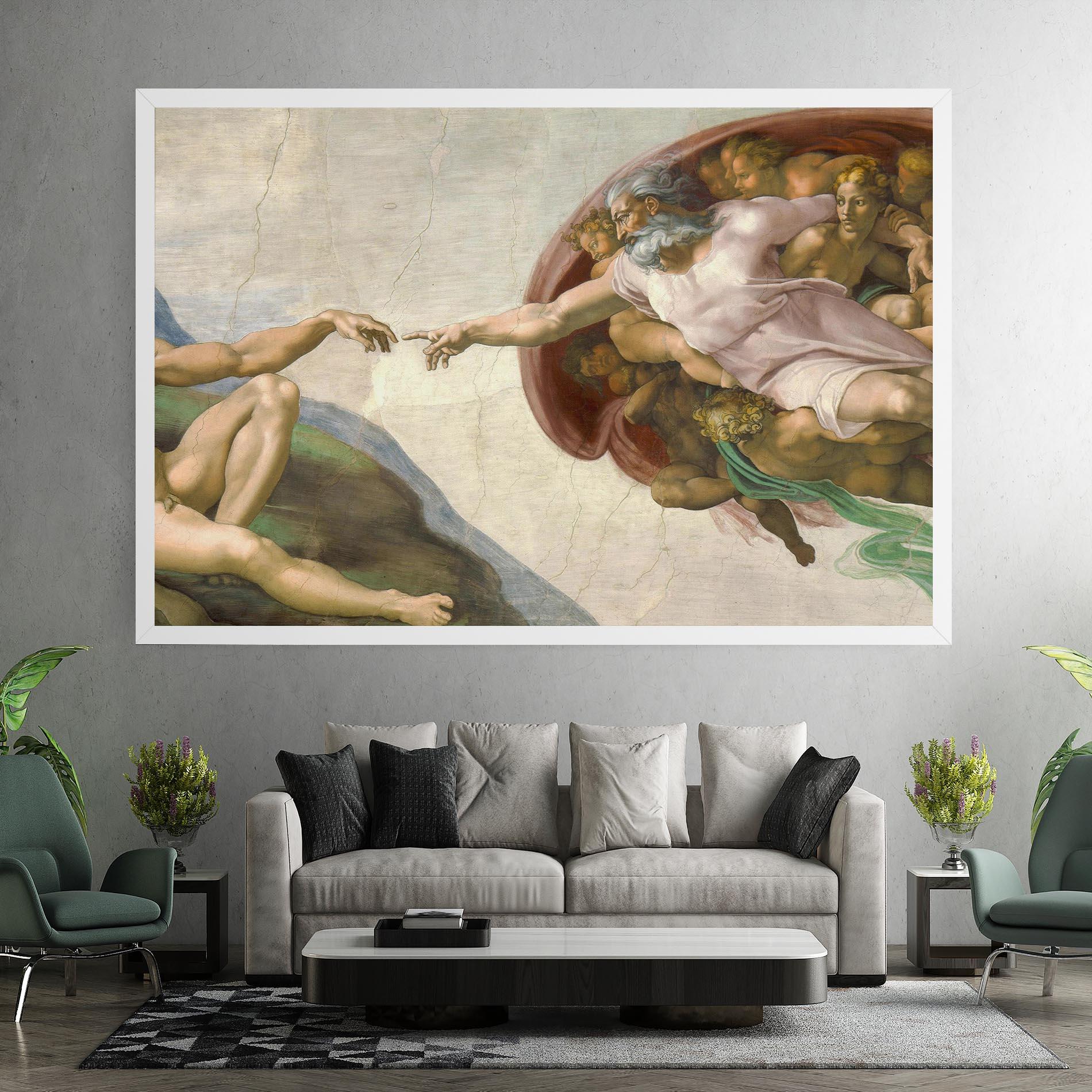 Vászonkép The Creation Of Adam mockup 7