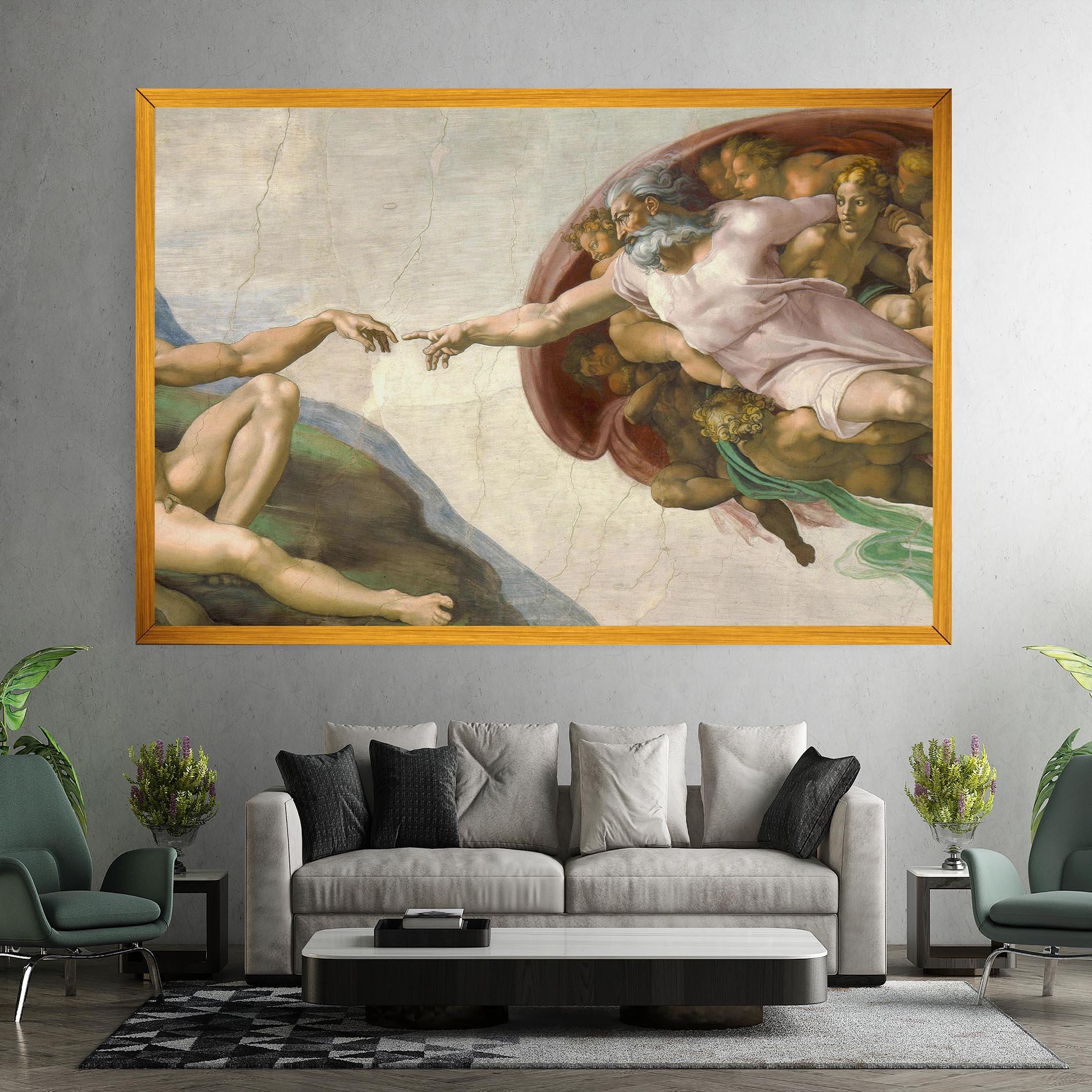 Vászonkép The Creation Of Adam mockup 7
