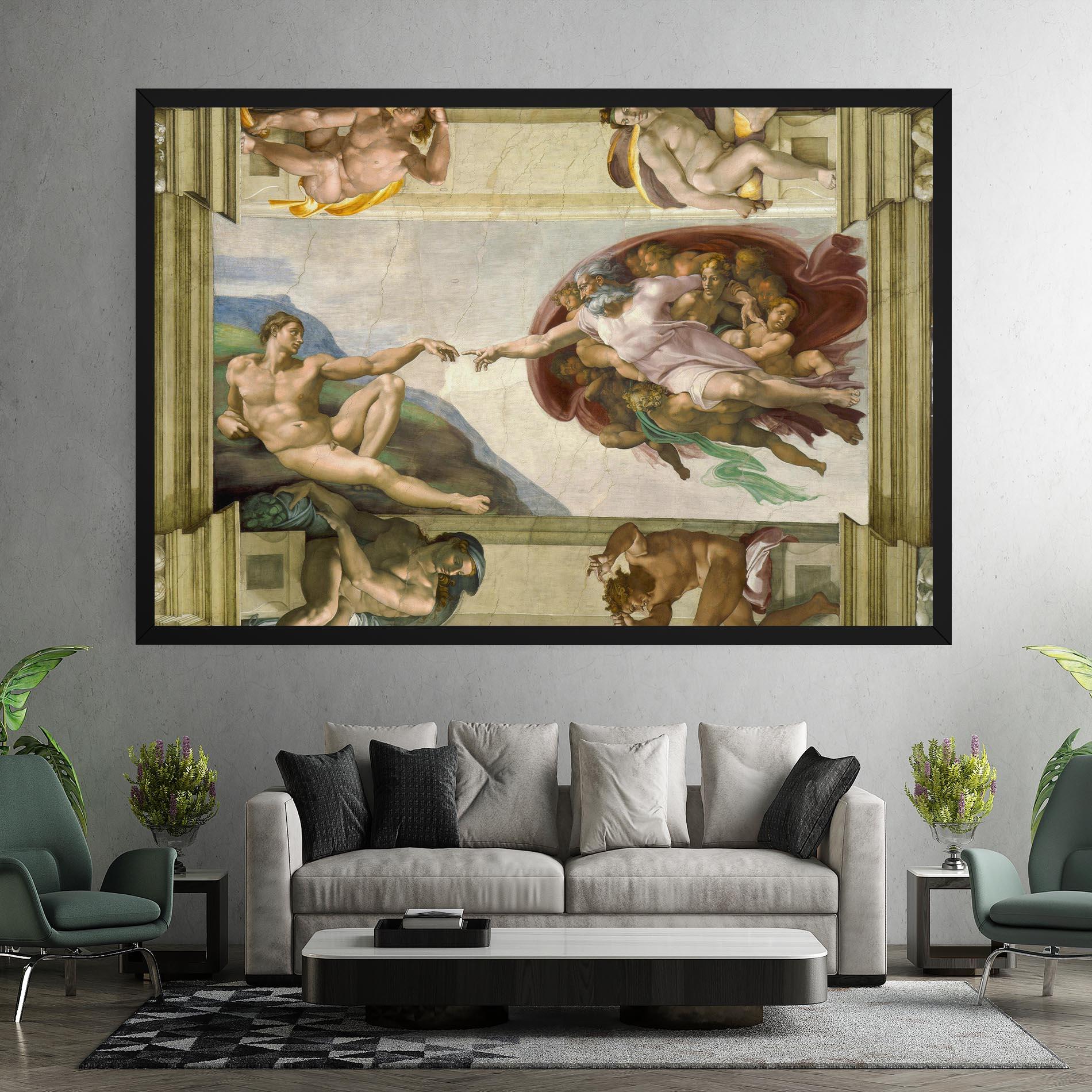 Vászonkép Creacion De Adam mockup 7