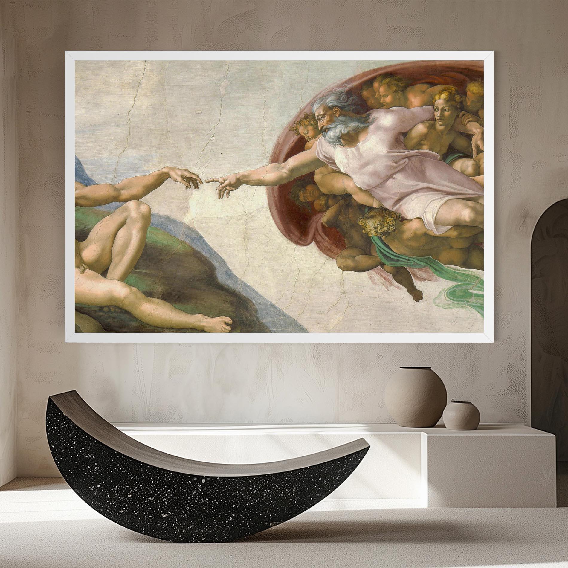 Vászonkép The Creation Of Adam mockup 8