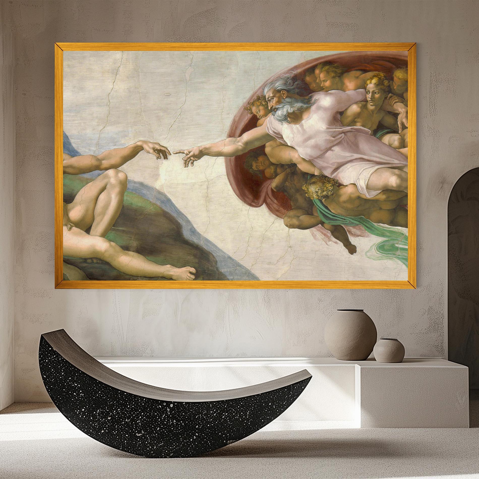 Vászonkép The Creation Of Adam mockup 8