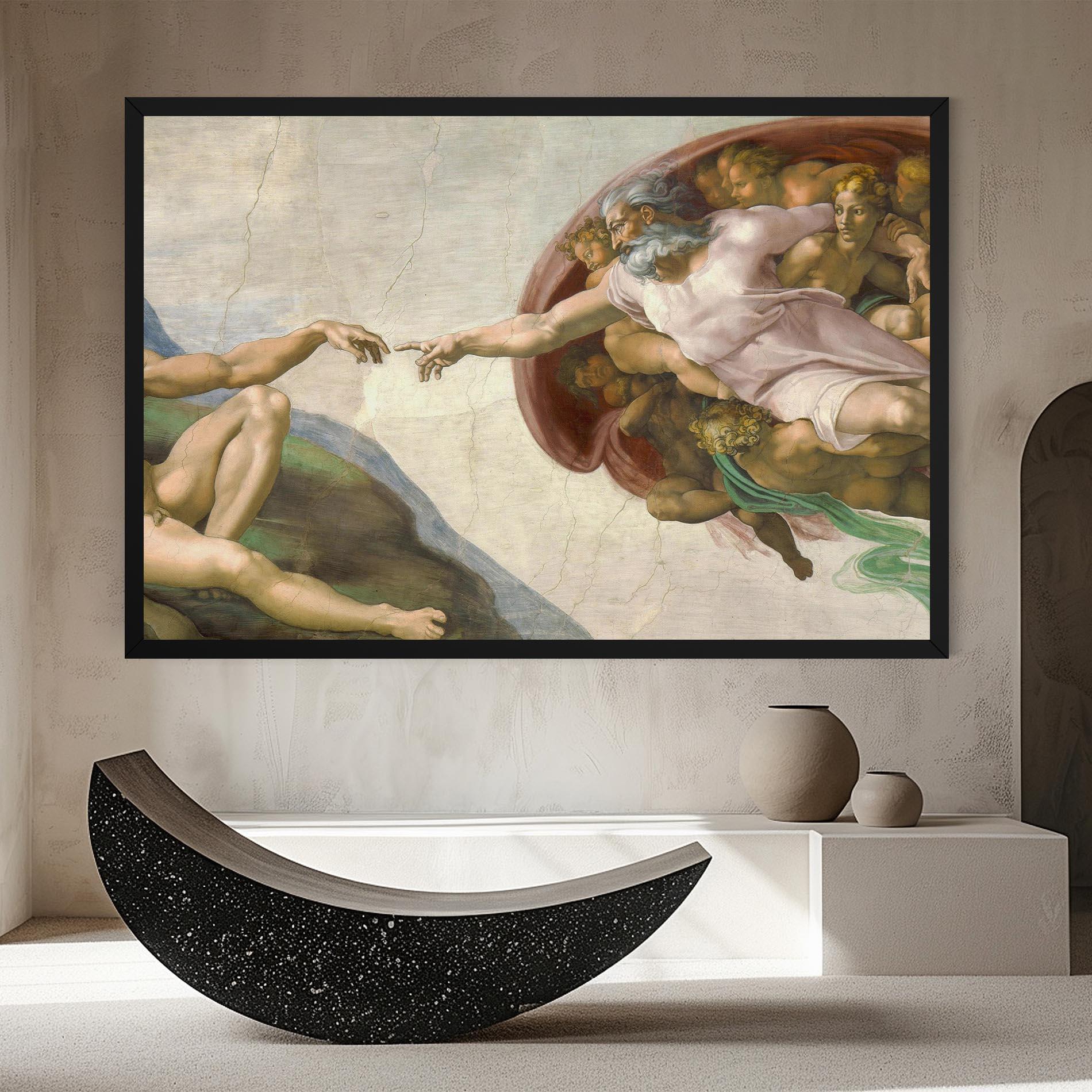 Vászonkép The Creation Of Adam mockup 8