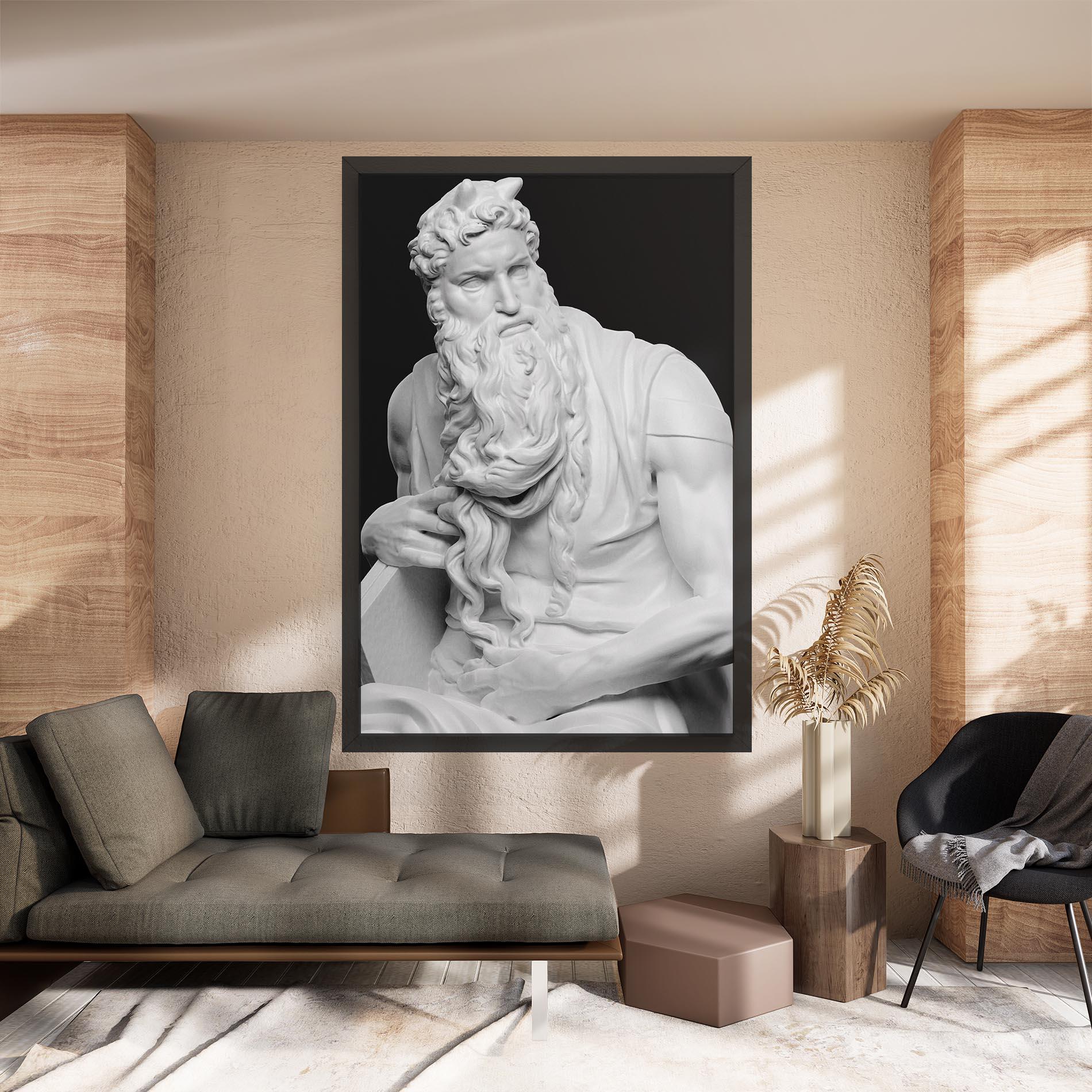Vászonkép Moses Statue mockup 8