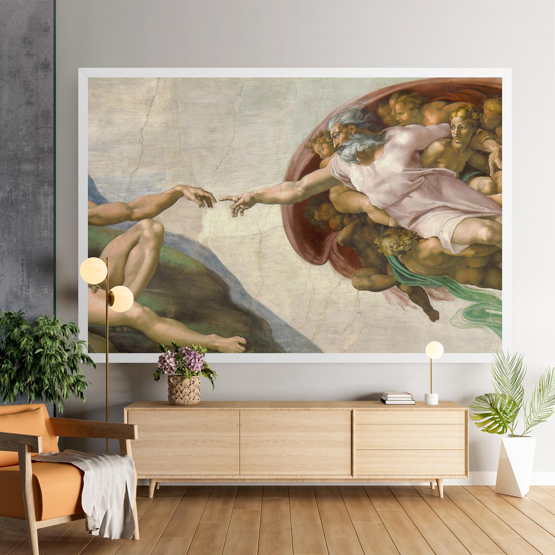 Vászonkép The Creation Of Adam mockup 9