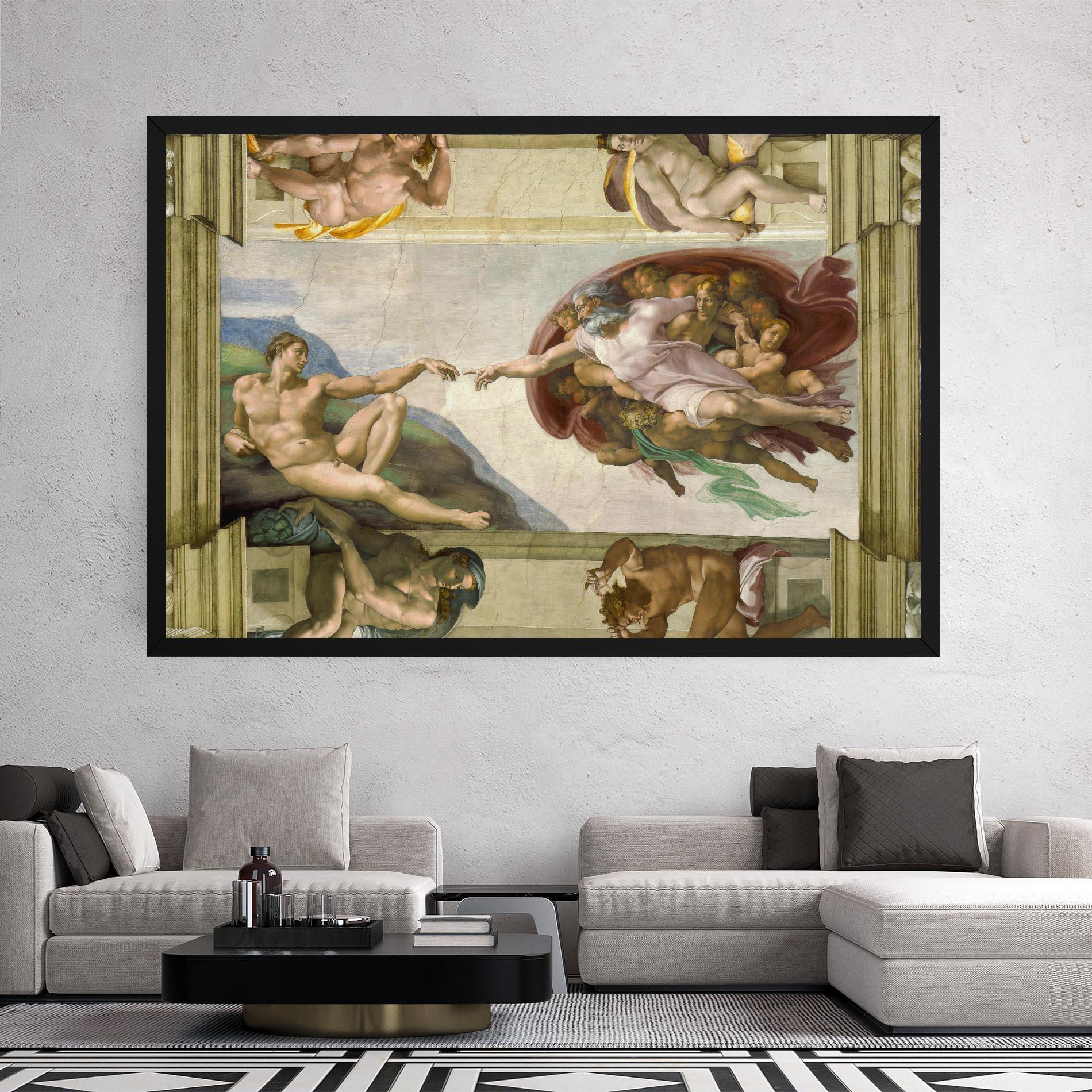 Vászonkép Creacion De Adam mockup 2