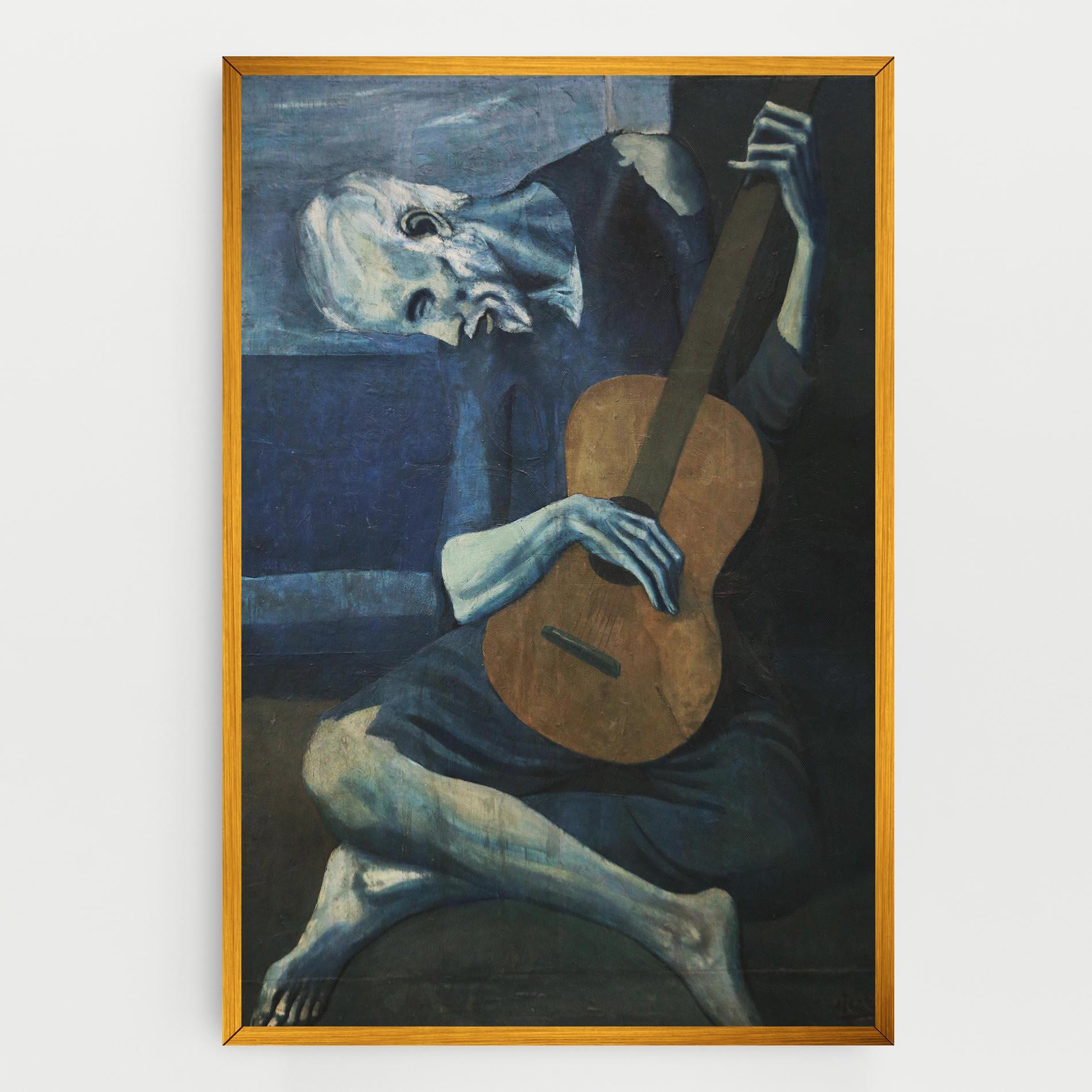 Vászonkép Old Guitarist mockup 0