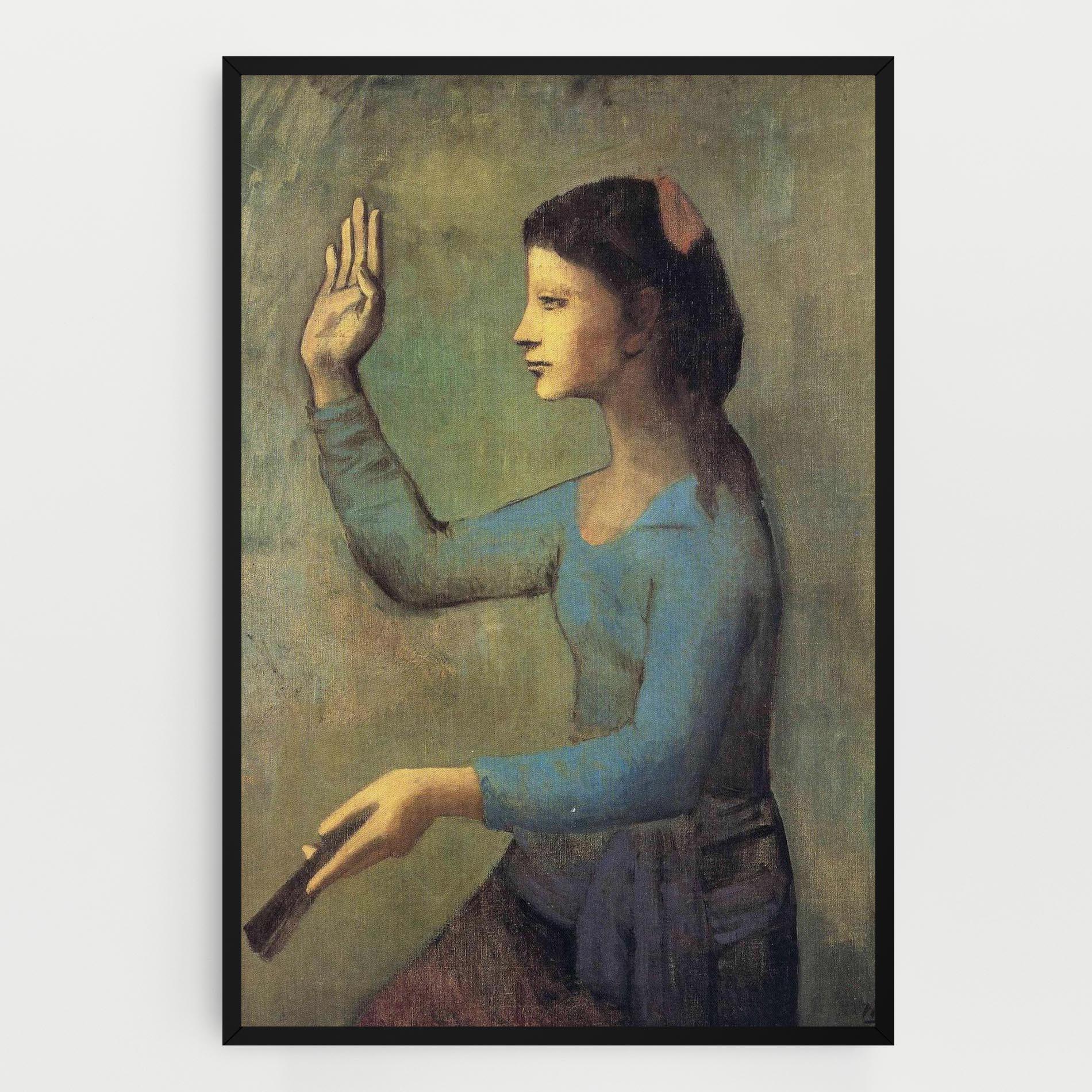 Vászonkép Lady With A Fan mockup 0