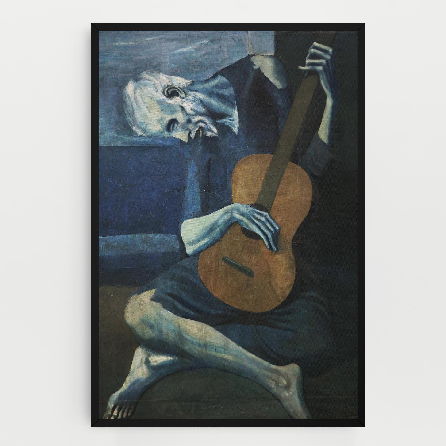 Vászonkép Old Guitarist mockup 0