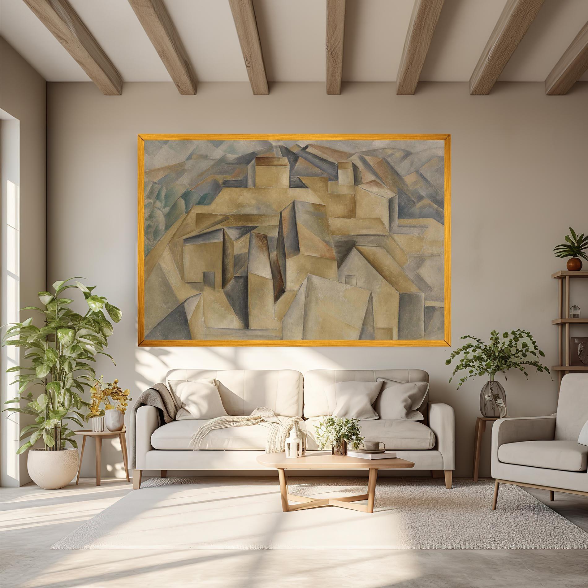 Vászonkép Houses On The Hill mockup 6