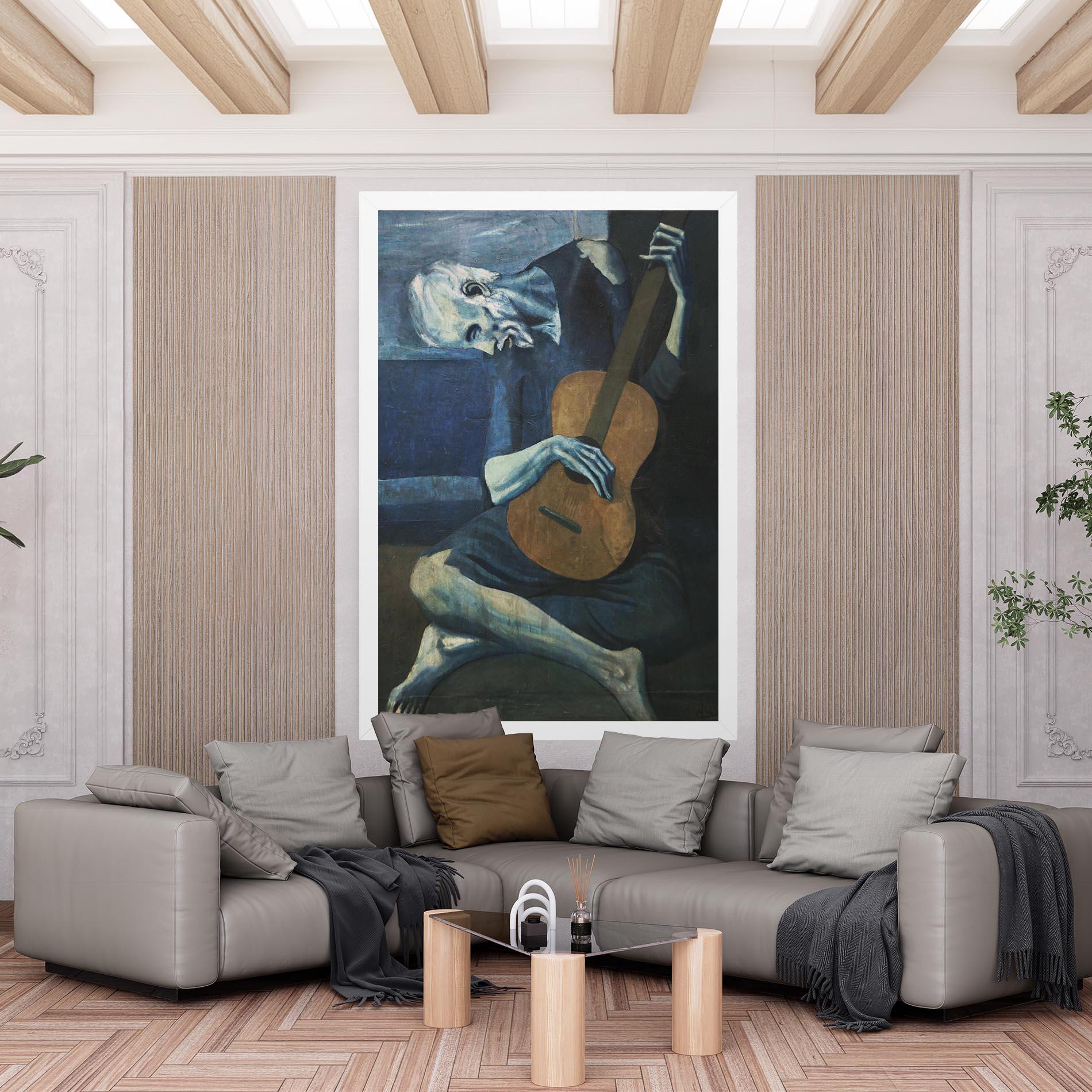 Vászonkép Old Guitarist mockup 6