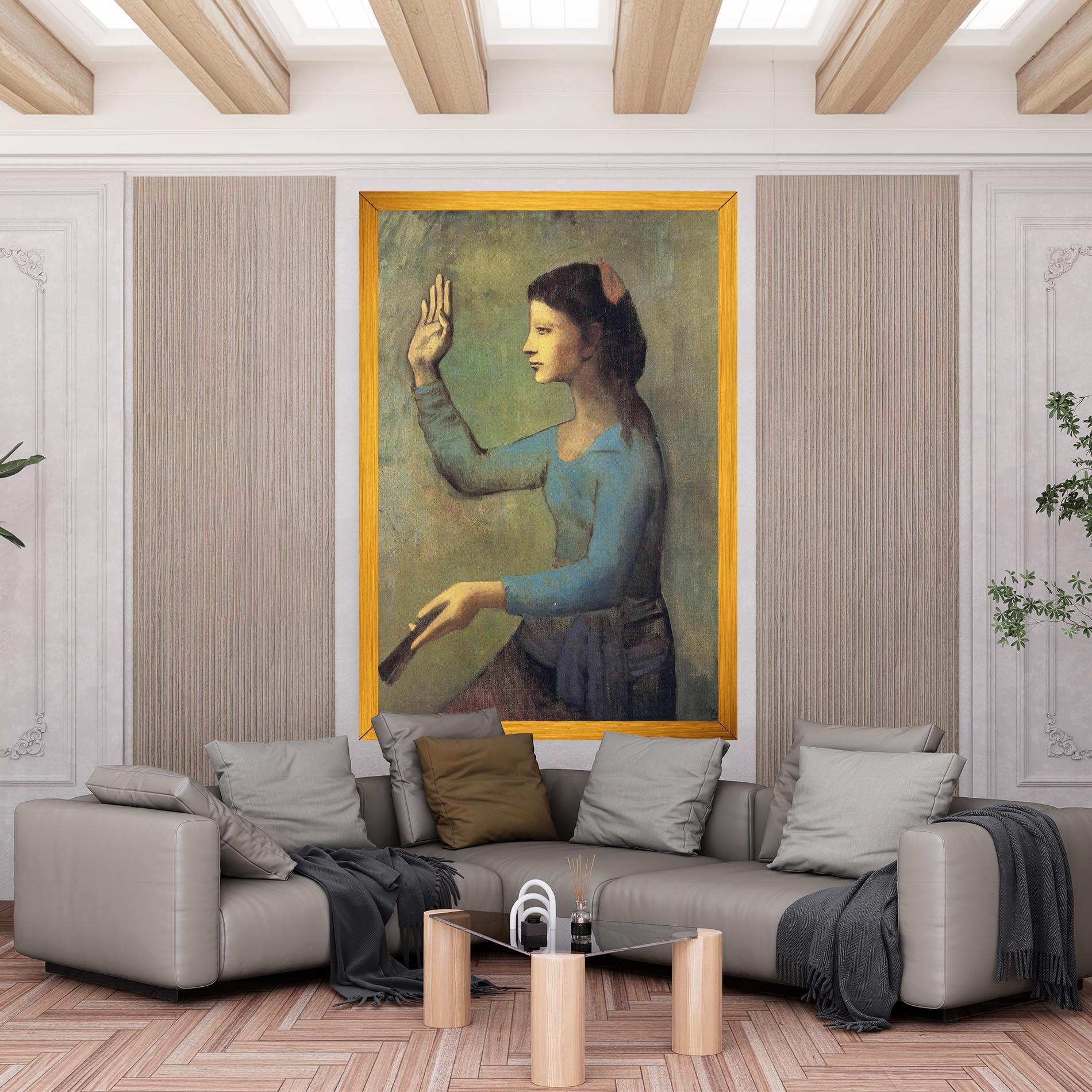 Vászonkép Lady With A Fan mockup 6