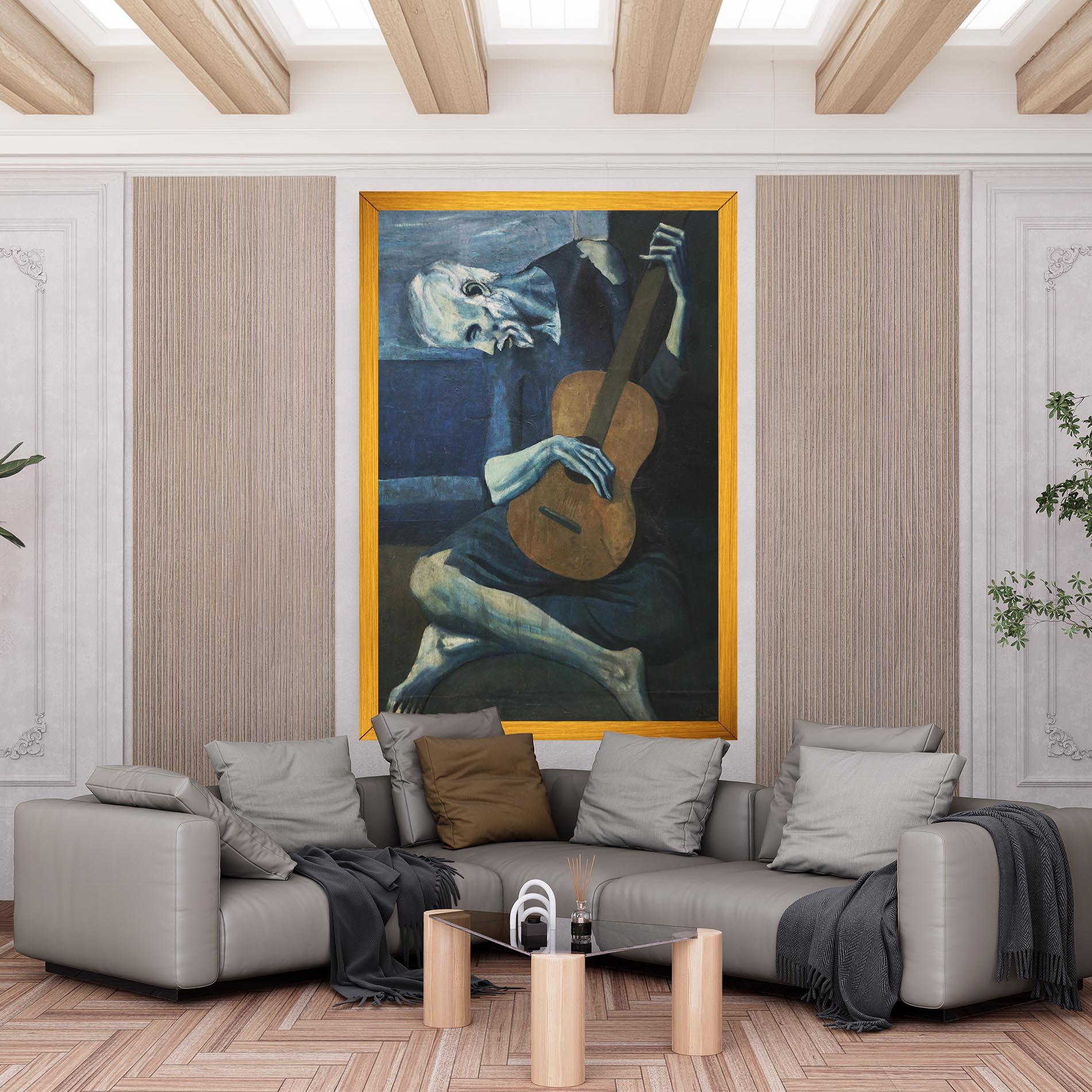 Vászonkép Old Guitarist mockup 6