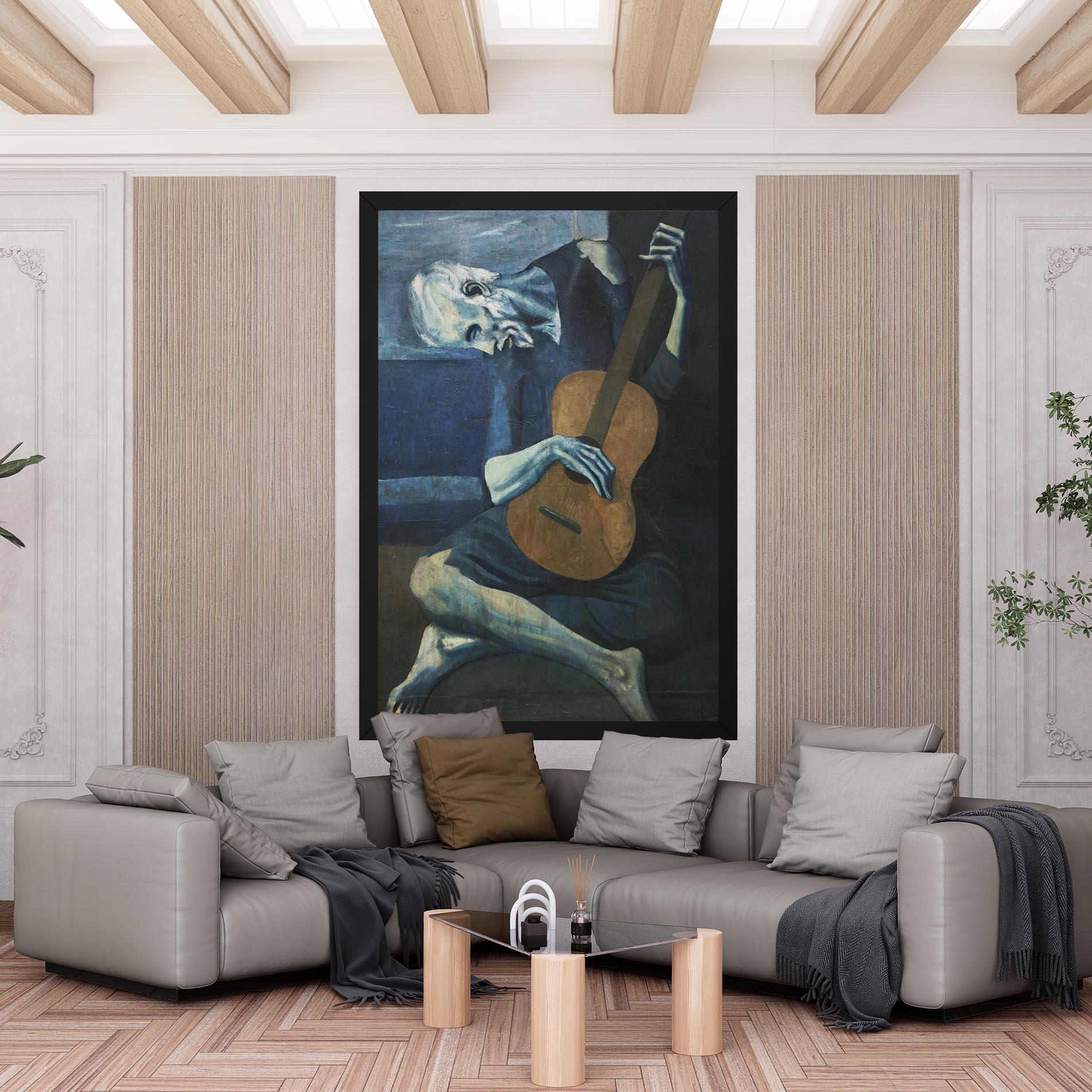 Vászonkép Old Guitarist mockup 6