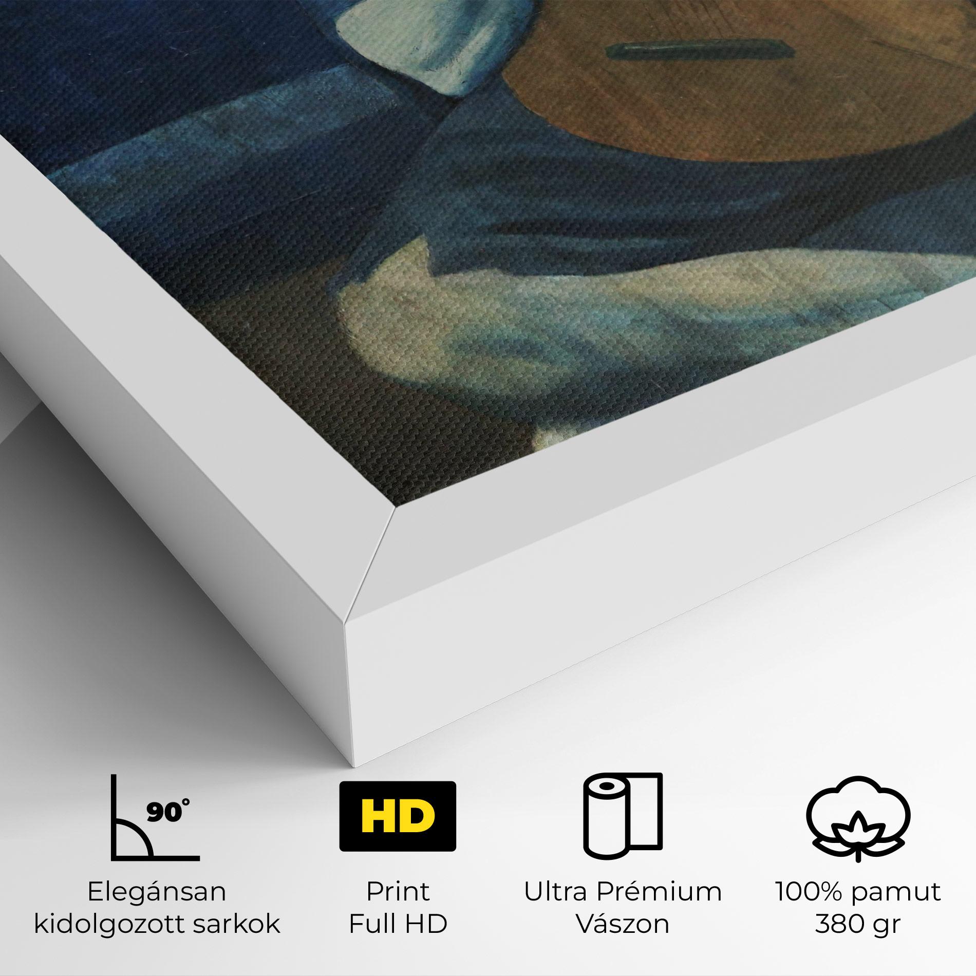 Vászonkép Old Guitarist mockup 4