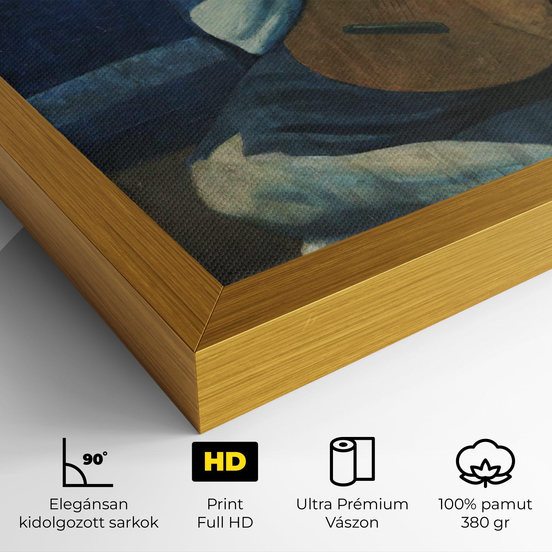 Vászonkép Old Guitarist mockup 4