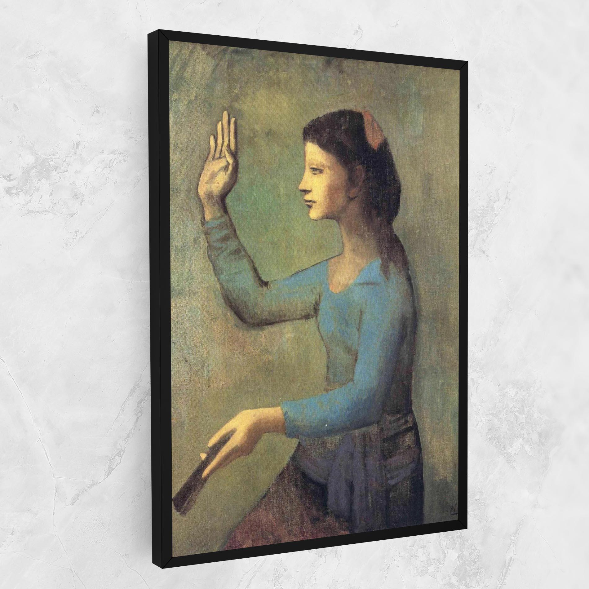 Vászonkép Lady With A Fan mockup 1