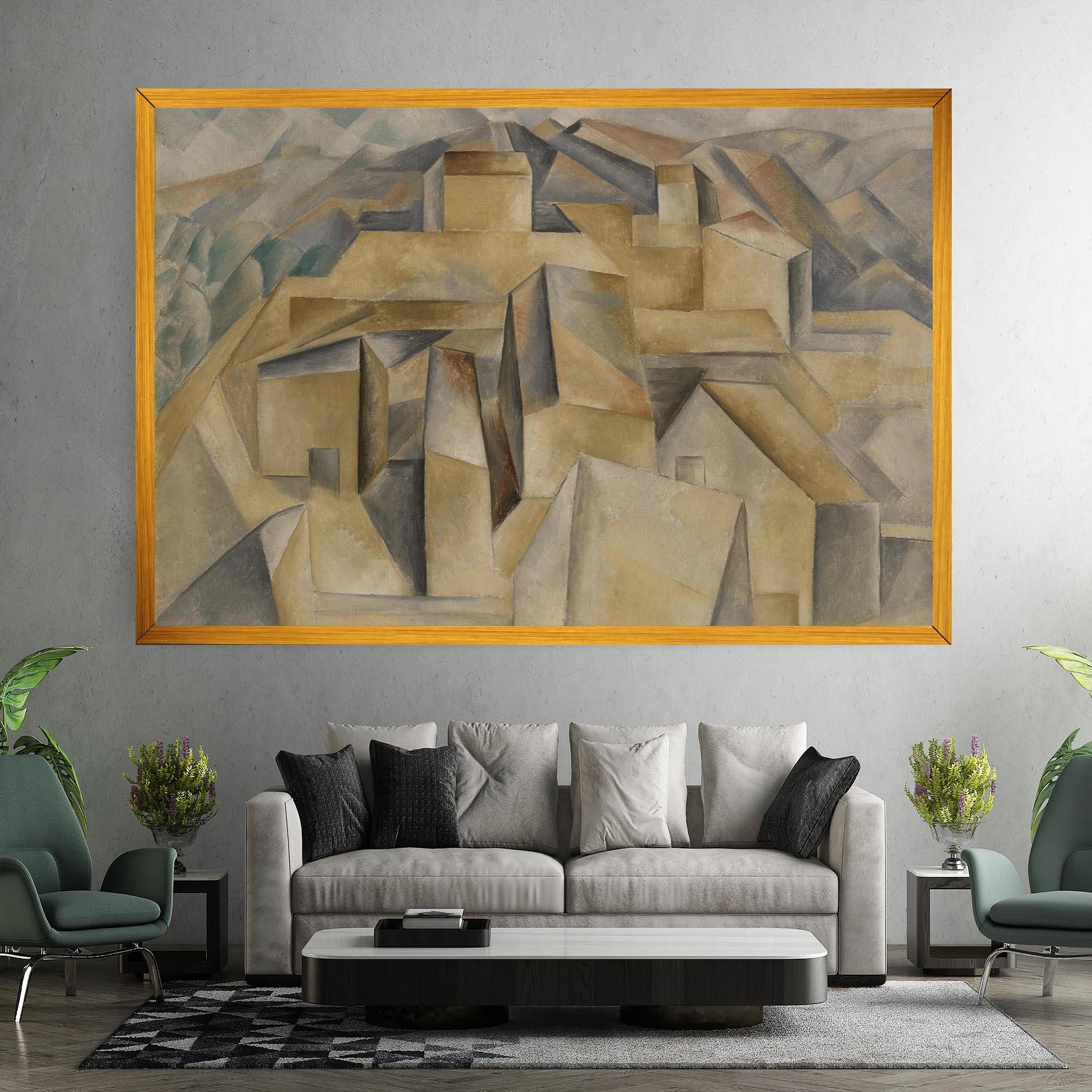 Vászonkép Houses On The Hill mockup 7