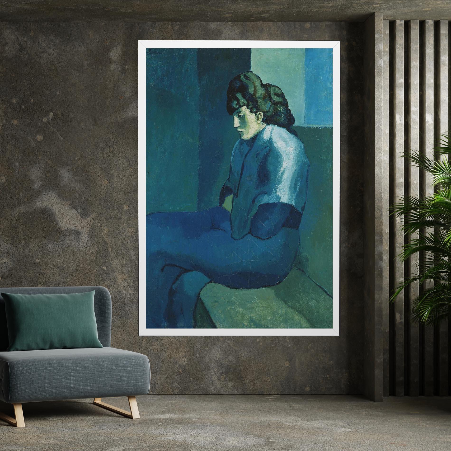 Vászonkép Femme Assise mockup 7