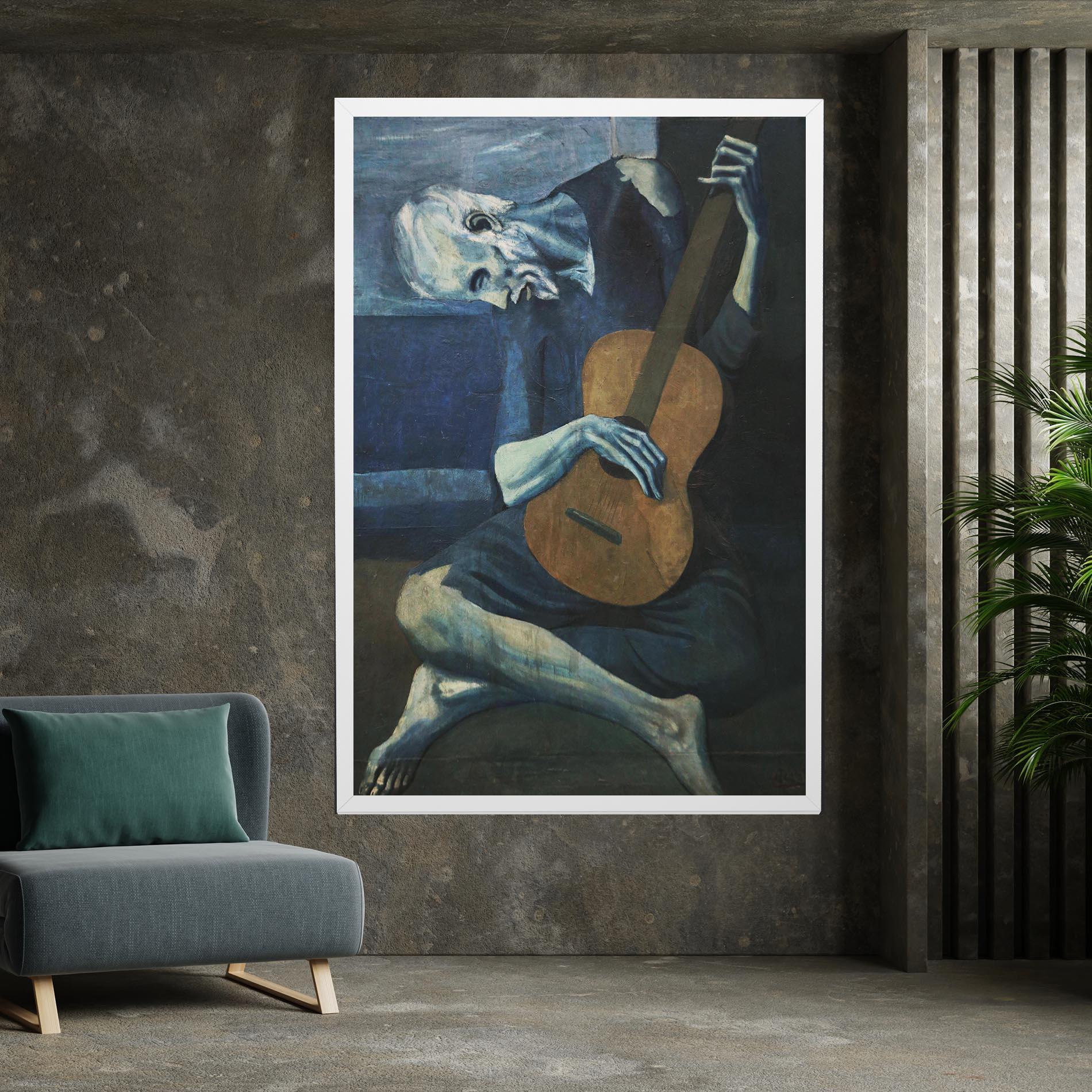 Vászonkép Old Guitarist mockup 7