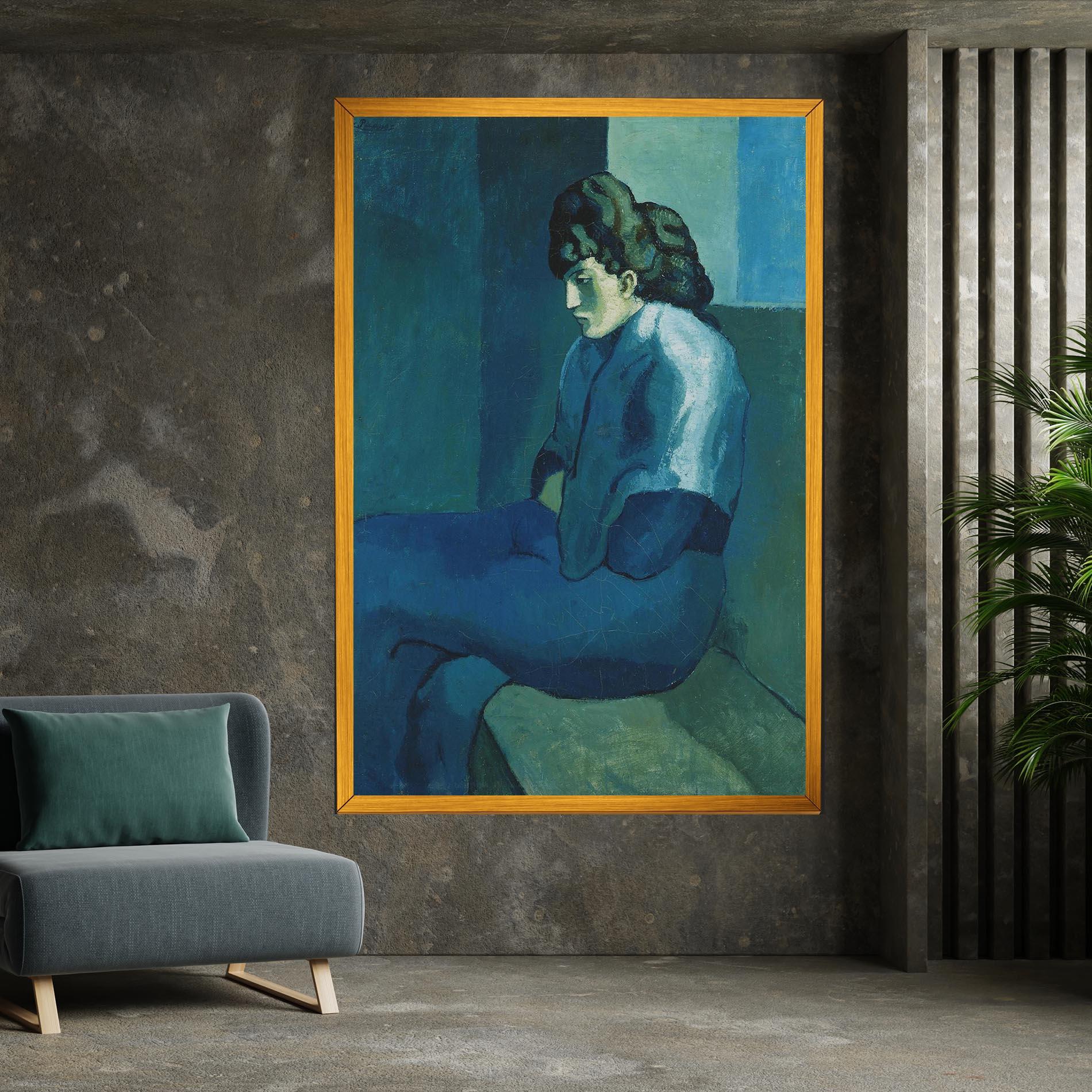 Vászonkép Femme Assise mockup 7