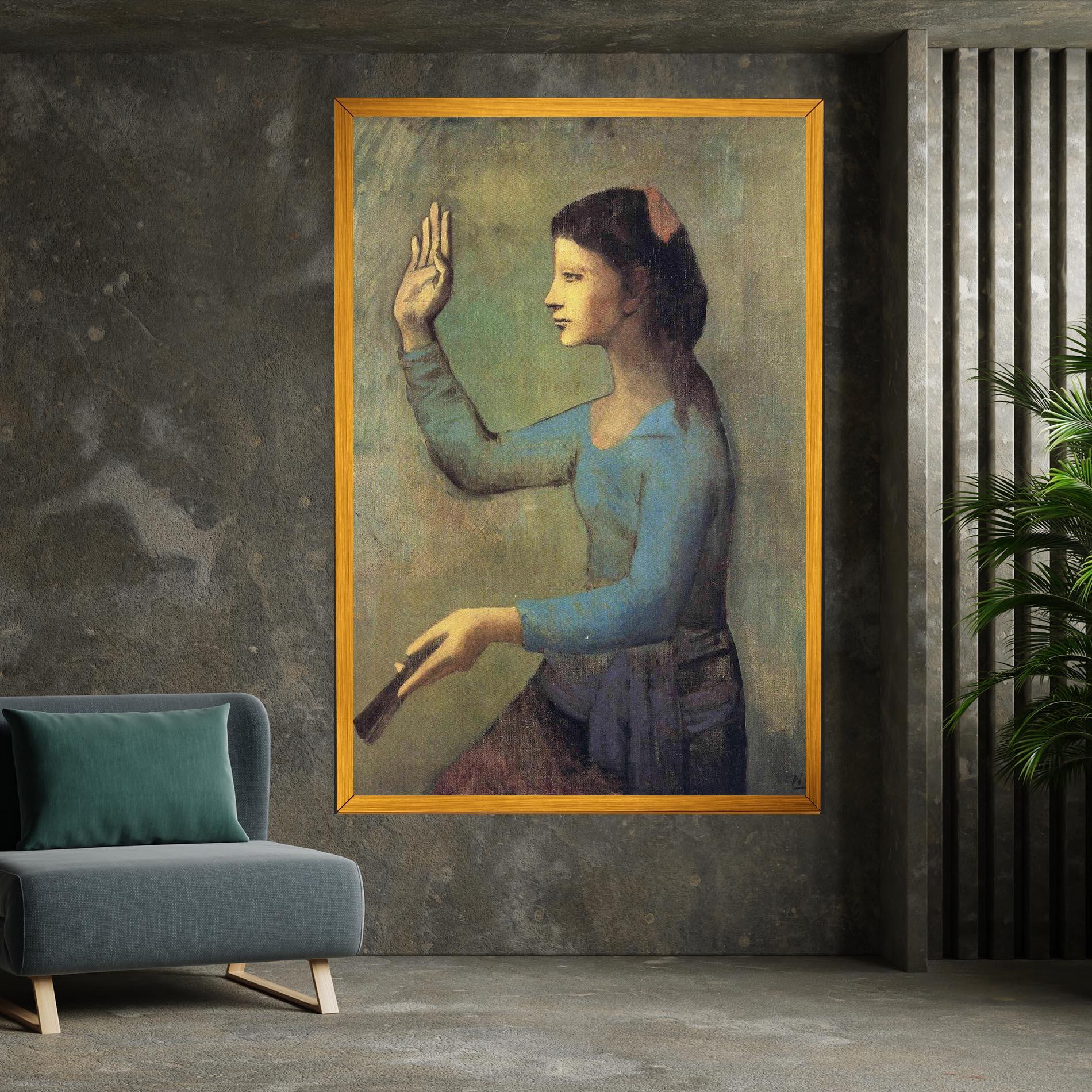 Vászonkép Lady With A Fan mockup 7