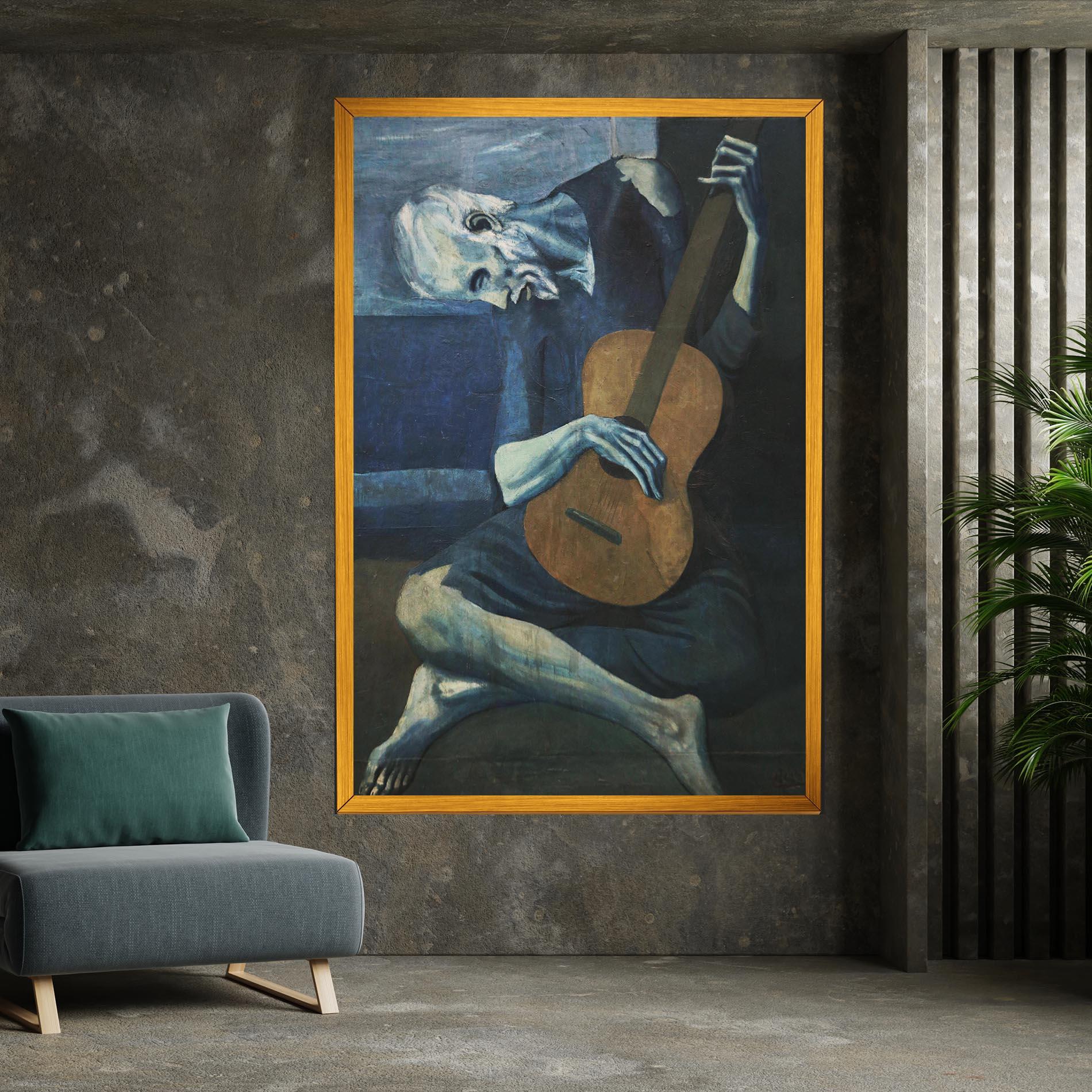 Vászonkép Old Guitarist mockup 7