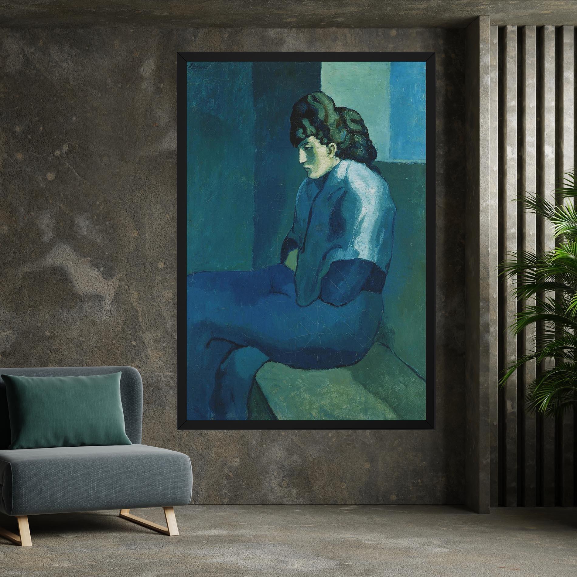 Vászonkép Femme Assise mockup 7