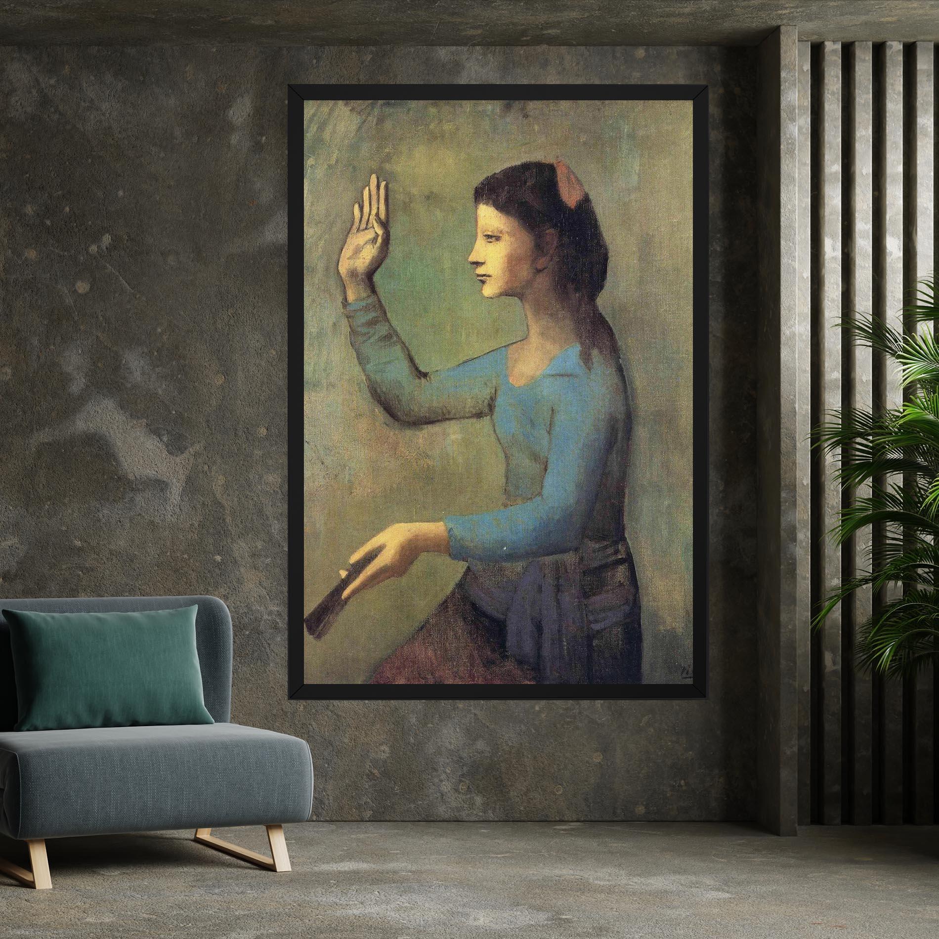 Vászonkép Lady With A Fan mockup 7