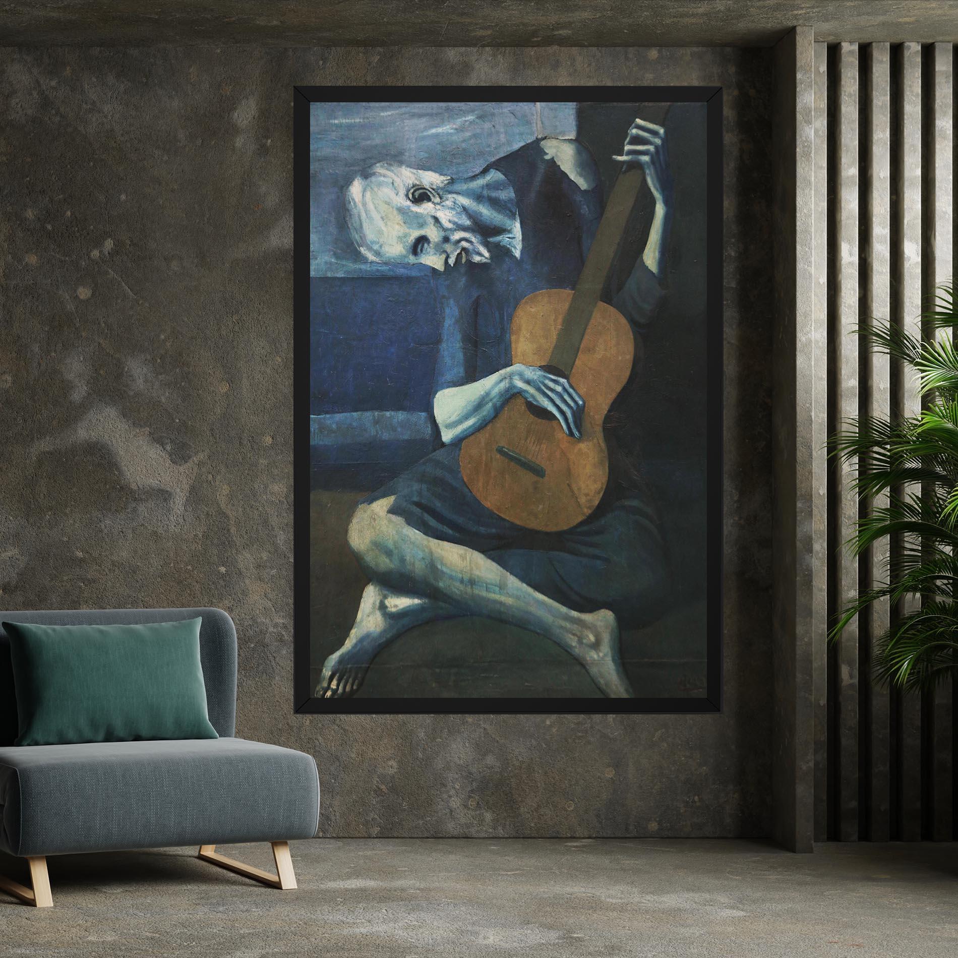 Vászonkép Old Guitarist mockup 7