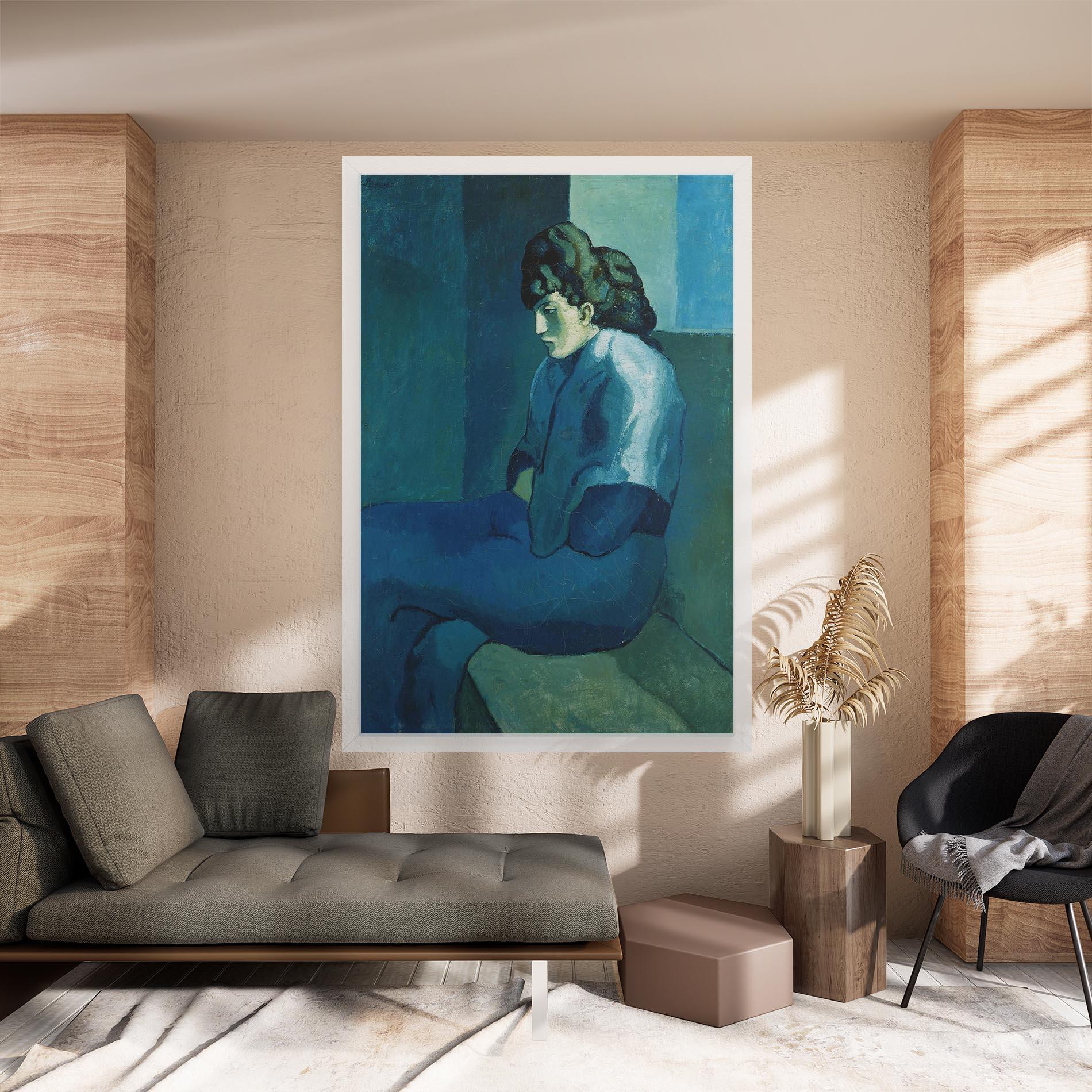 Vászonkép Femme Assise mockup 8