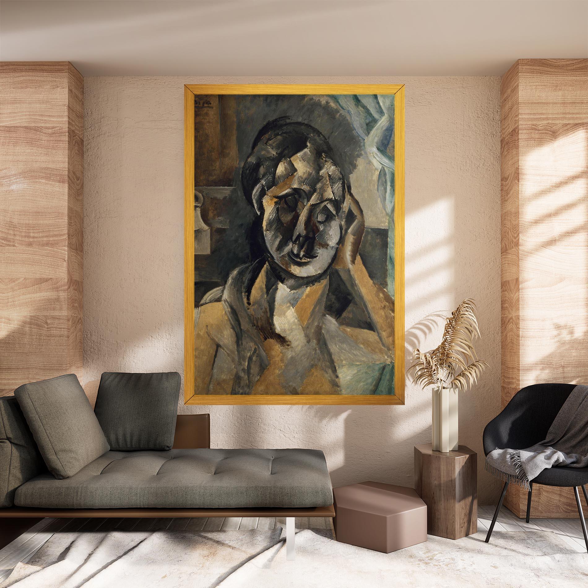 Vászonkép Woman With Mustard mockup 8